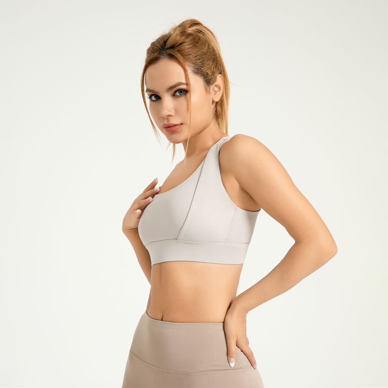 Lila Zen Women's Enhanced Bust Yoga Sports Bra with Double Shoulder Straps