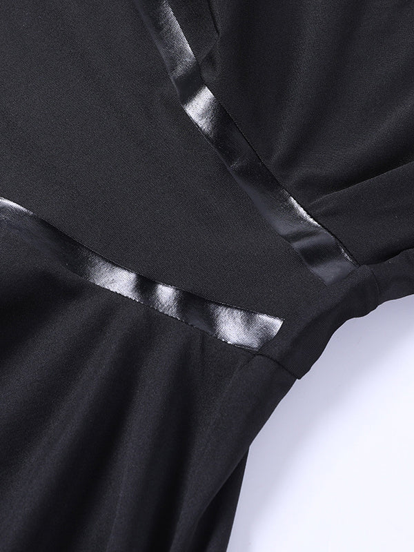 SculptFit Zip-Front V-Neck Jumpsuit