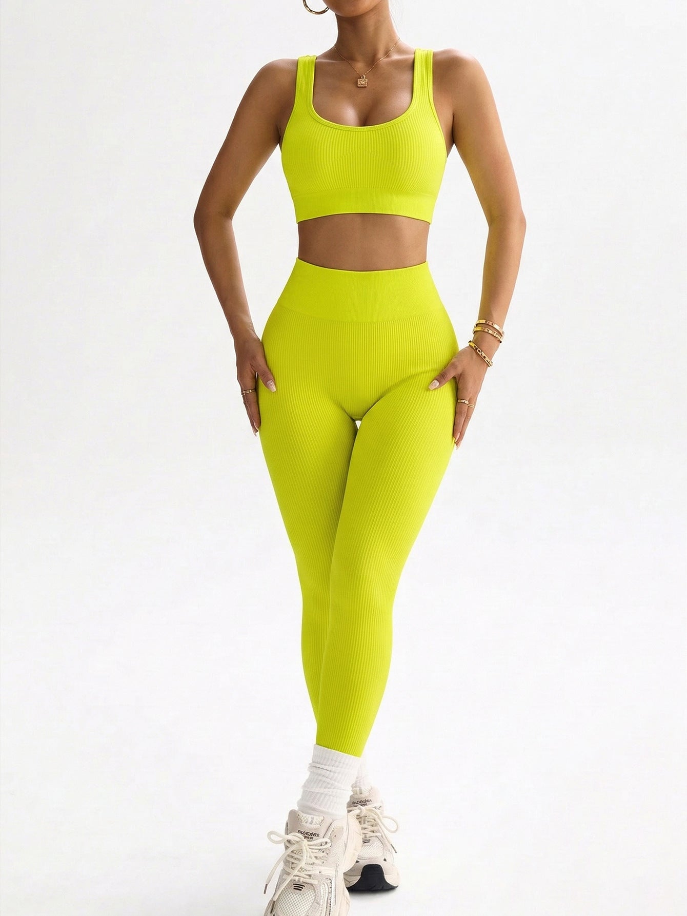 Lila Zen Contrast Trim Sleeveless Open-Back Sculpt Yoga Jumpsuit