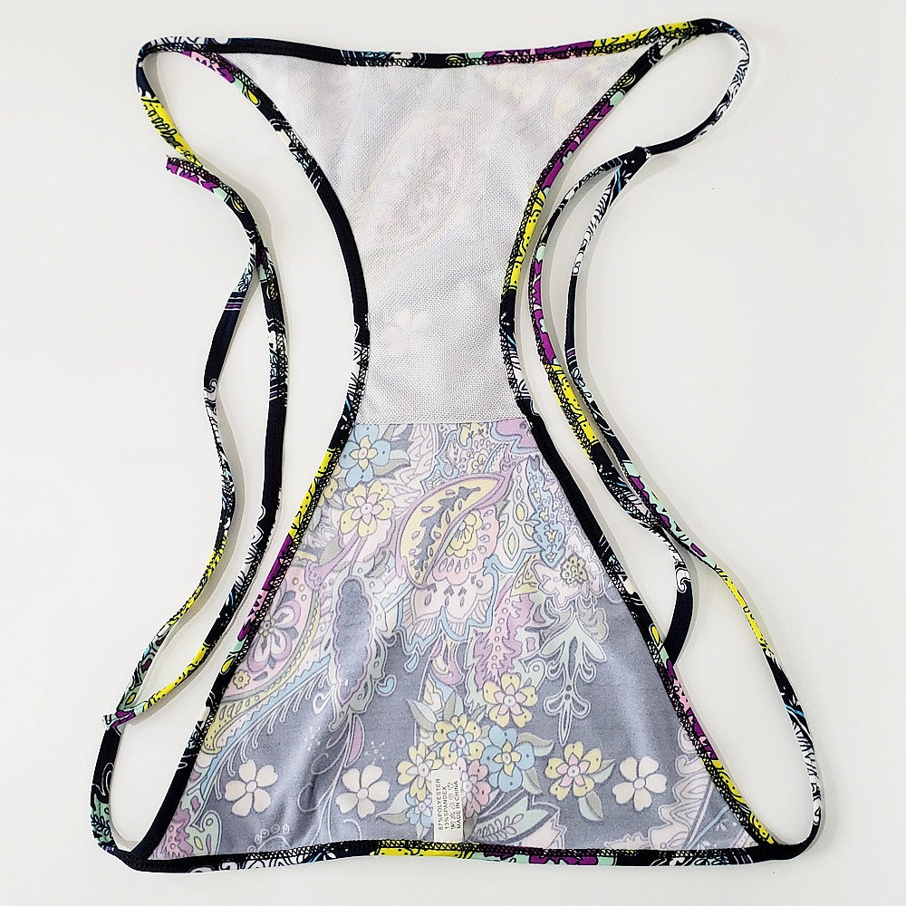 Multi-Print Sliding Triangle Tie-Side Bikini Set