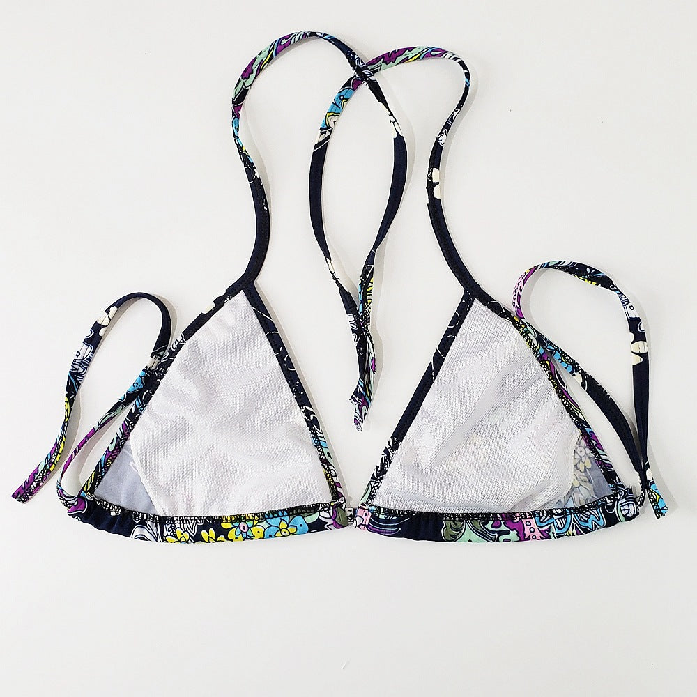 Multi-Print Sliding Triangle Tie-Side Bikini Set