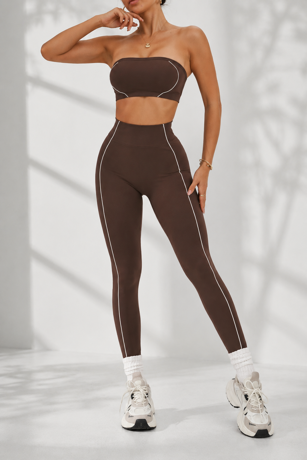 Lila Zen Strapless Sculpt Seamless Yoga Set