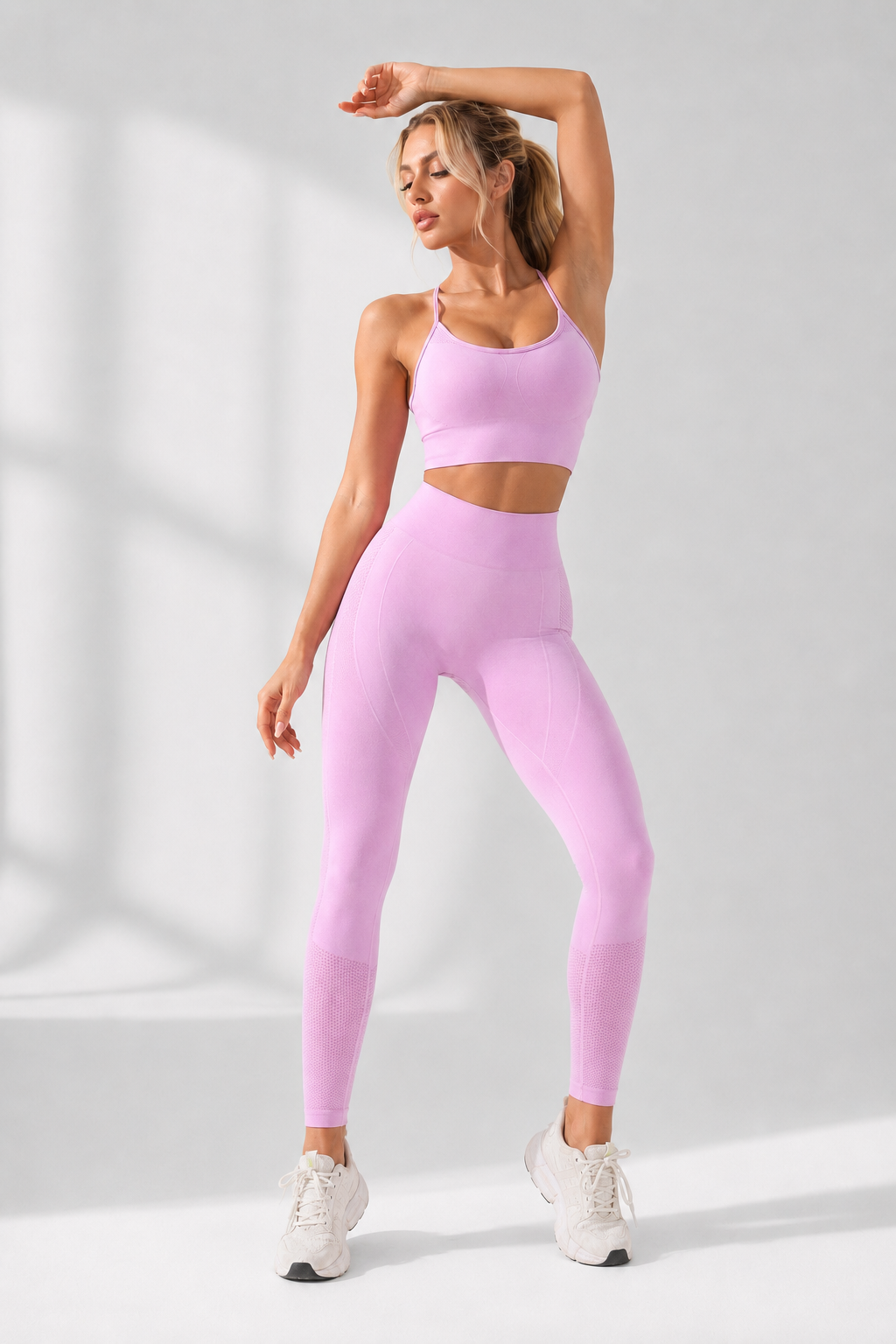 Lila Zen Seamless Sculpt Sports Bra & High-Waisted Leggings Set
