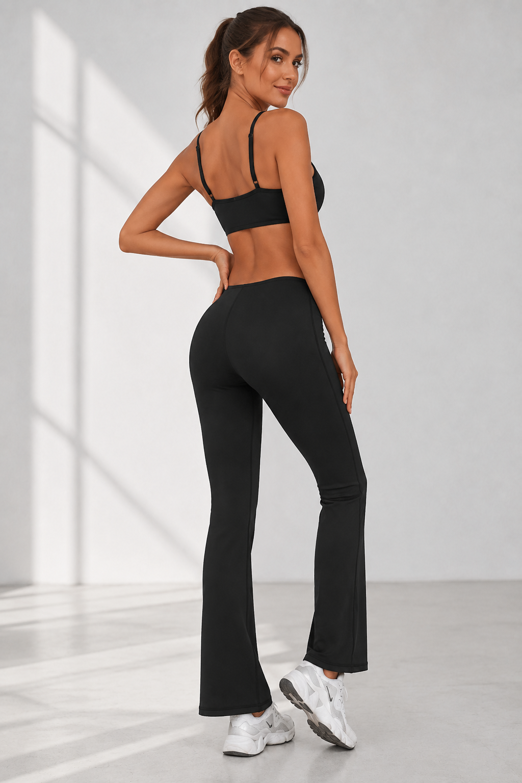 Ring-Cutout Flared Jumpsuit