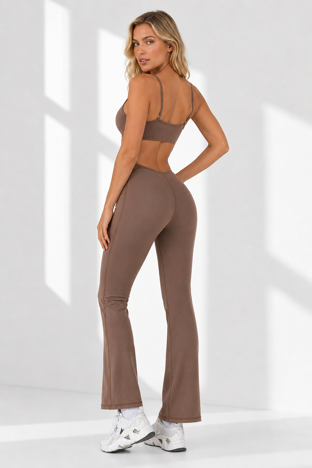 Ring-Cutout Flared Jumpsuit