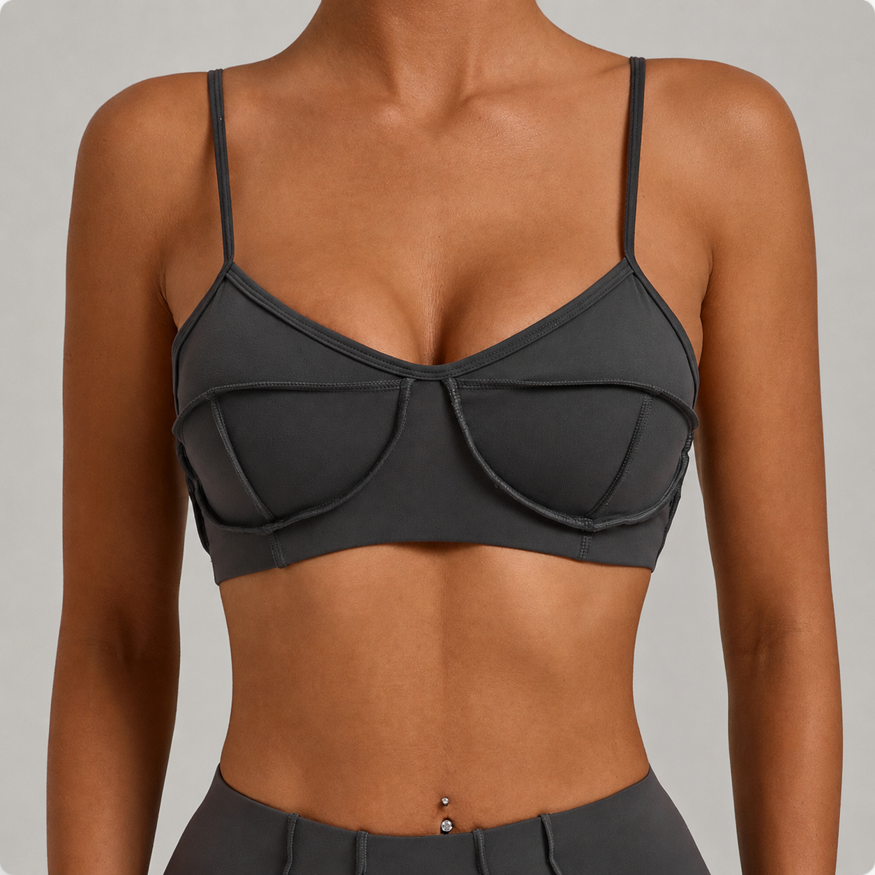 Lila Zen Sculpt Seam Padded Sports Bra & Biker Shorts Set
