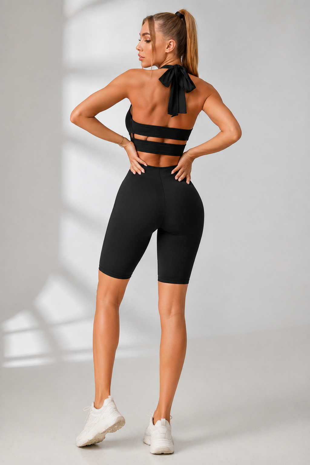 Halter Cutout Bodycon Romper