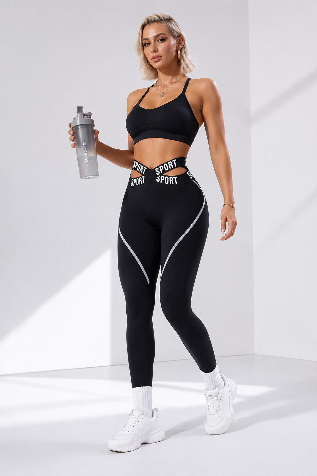 Lila Zen High-Waisted Cross-Waist Scrunch Yoga Leggings