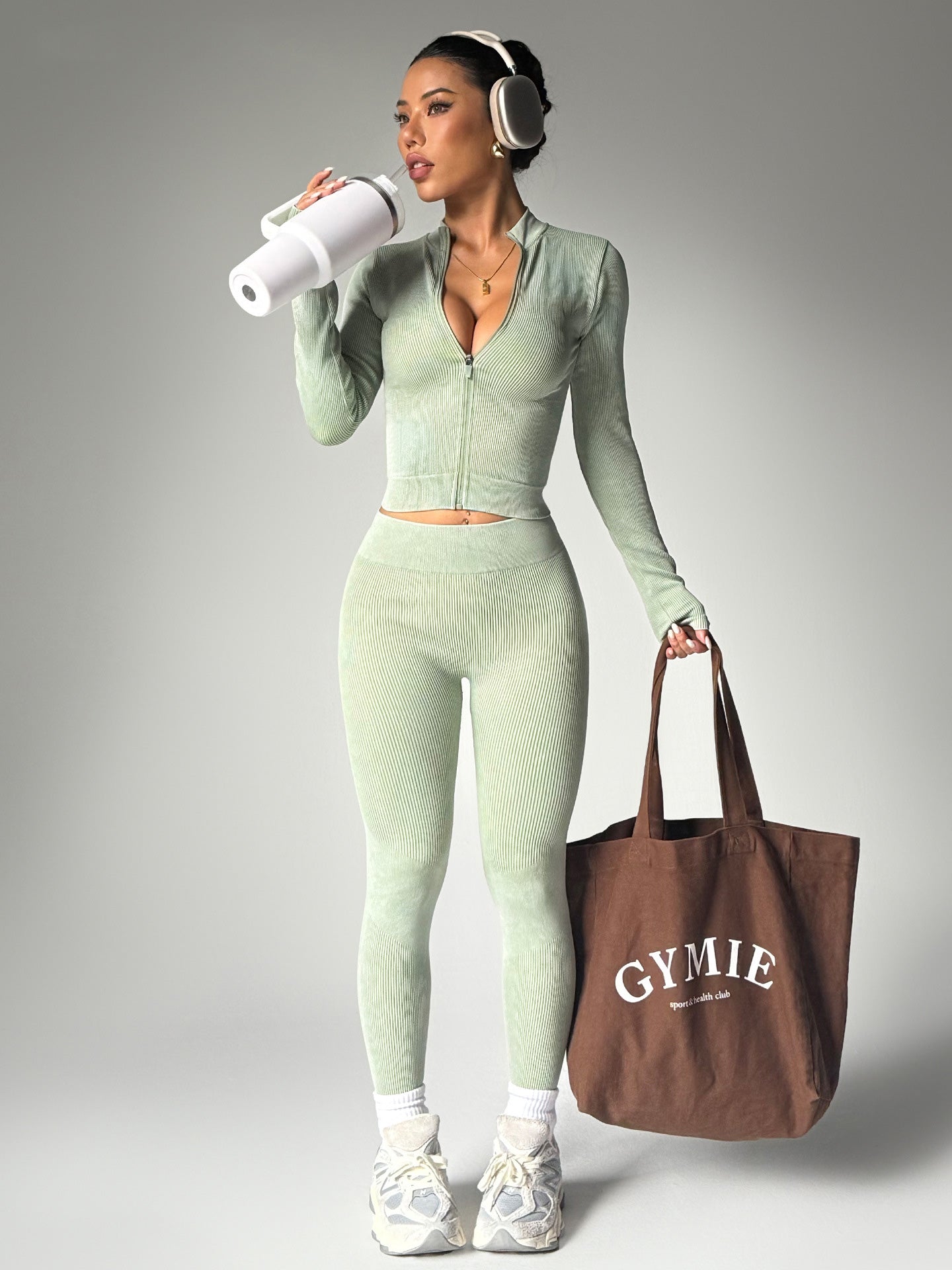 Lila Zen Matte Textured Sports Yoga Long-Sleeve Set