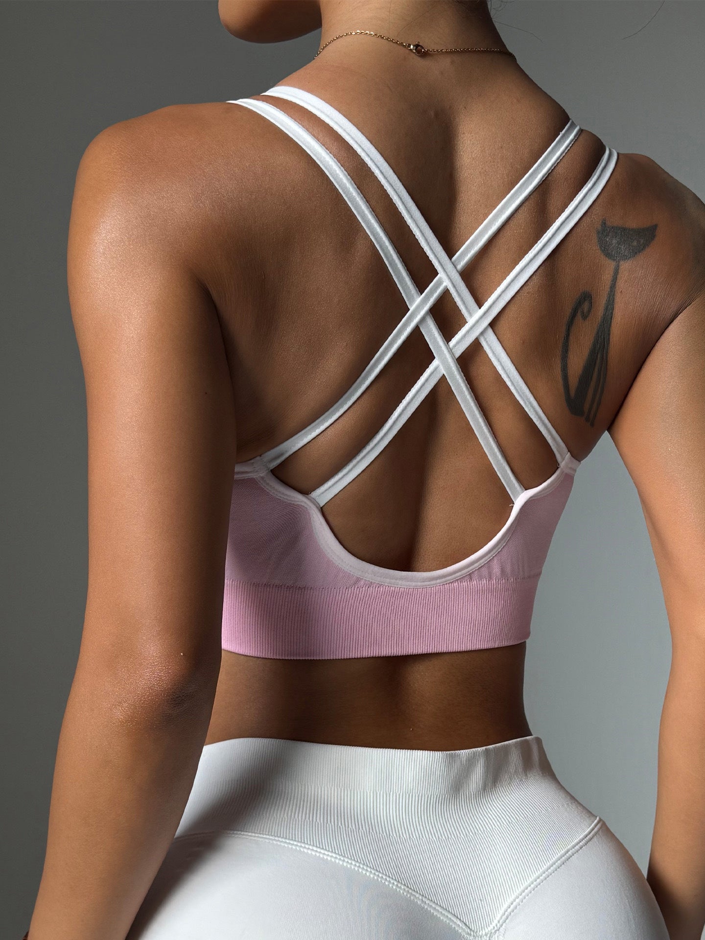 Lila Zen Padded Double Straps Crossback Yoga Dress