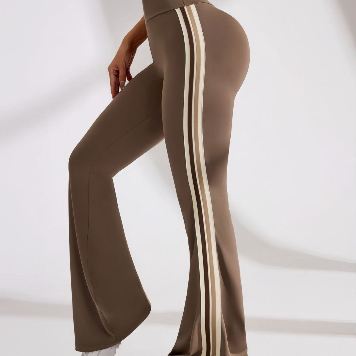 Lila Zen Side Striped High-Waisted Elastic Shaping Slimming Yoga Pants