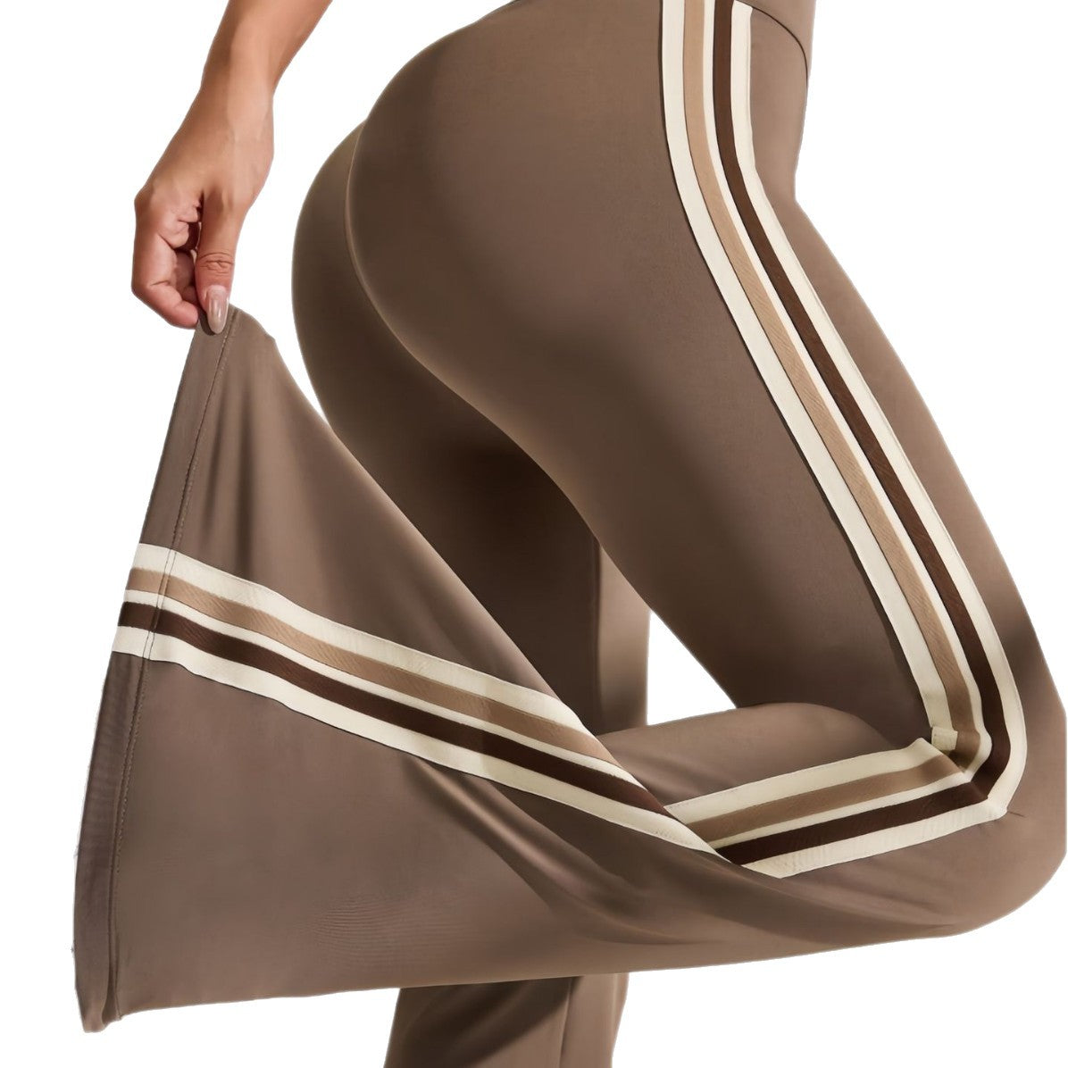 Lila Zen Side Striped High-Waisted Elastic Shaping Slimming Yoga Pants