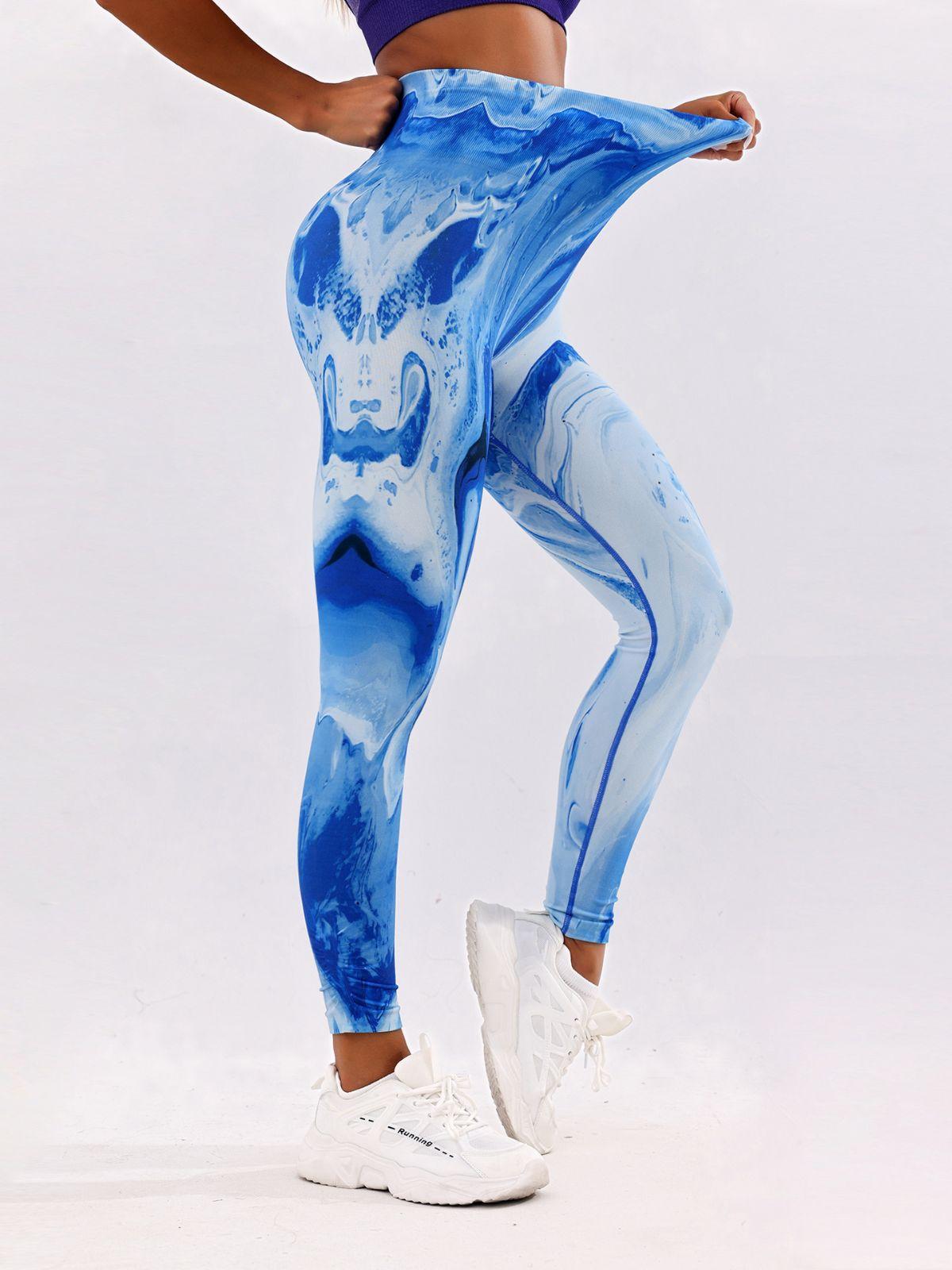 Lila Zen 3D Printed High-Waisted Slimming and Butt-Lifting Yoga Pants