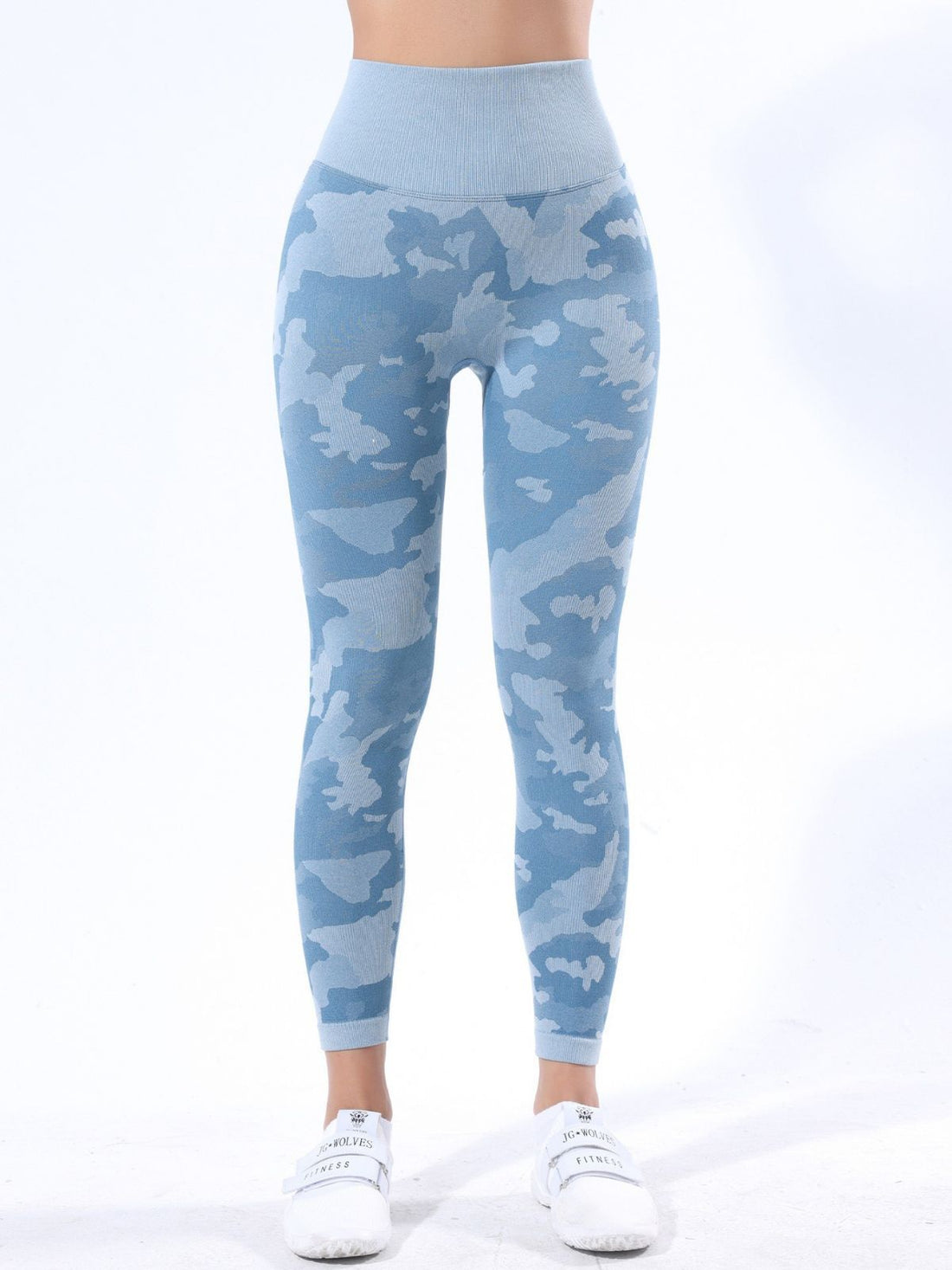 Lila Zen Camouflage Print High-Waisted Peach Hip Yoga Pants