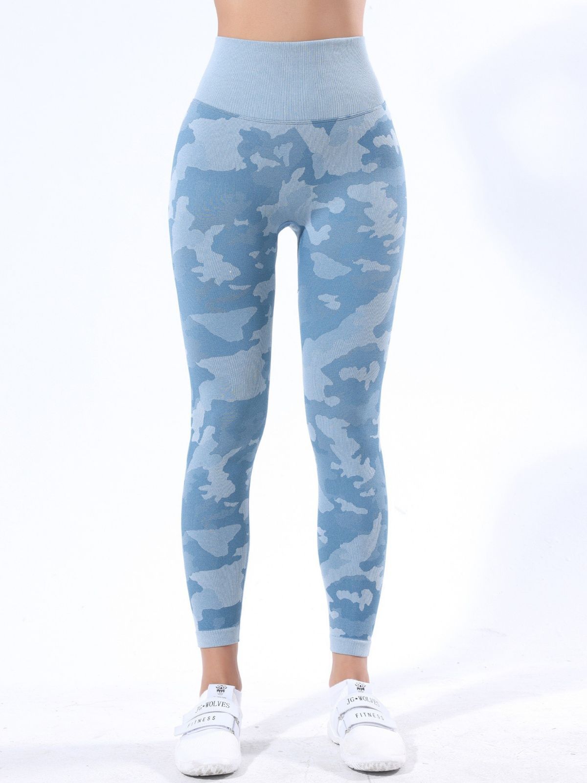 Lila Zen Camouflage Print High-Waisted Peach Hip Yoga Pants