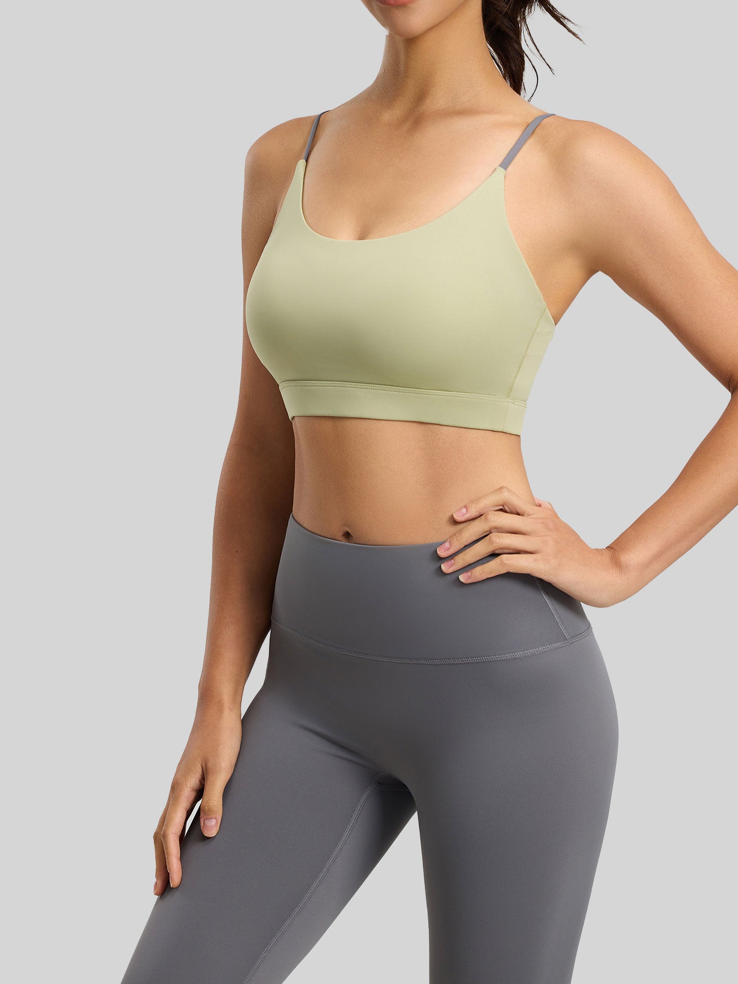 Lila Zen Women's Six-String Crossback Yoga Sports Bra