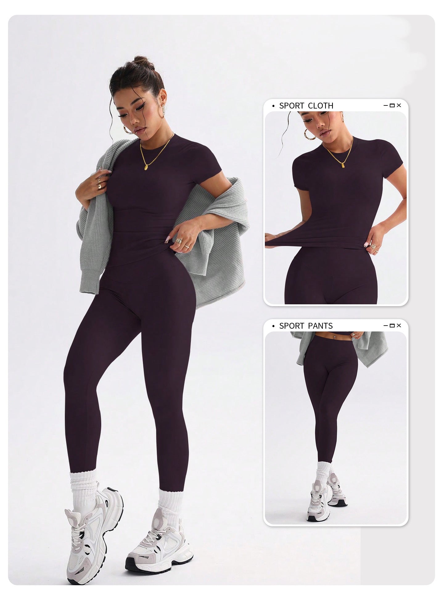 Lila Zen Multicolor Seamless New Sports Short-Sleeve Set, High-Elasticity Fitness Yoga Wear