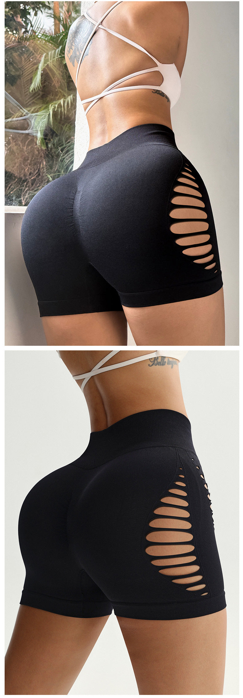 Lila Zen Women's Sexy Hollow-Out Stretch Fitness Leggings