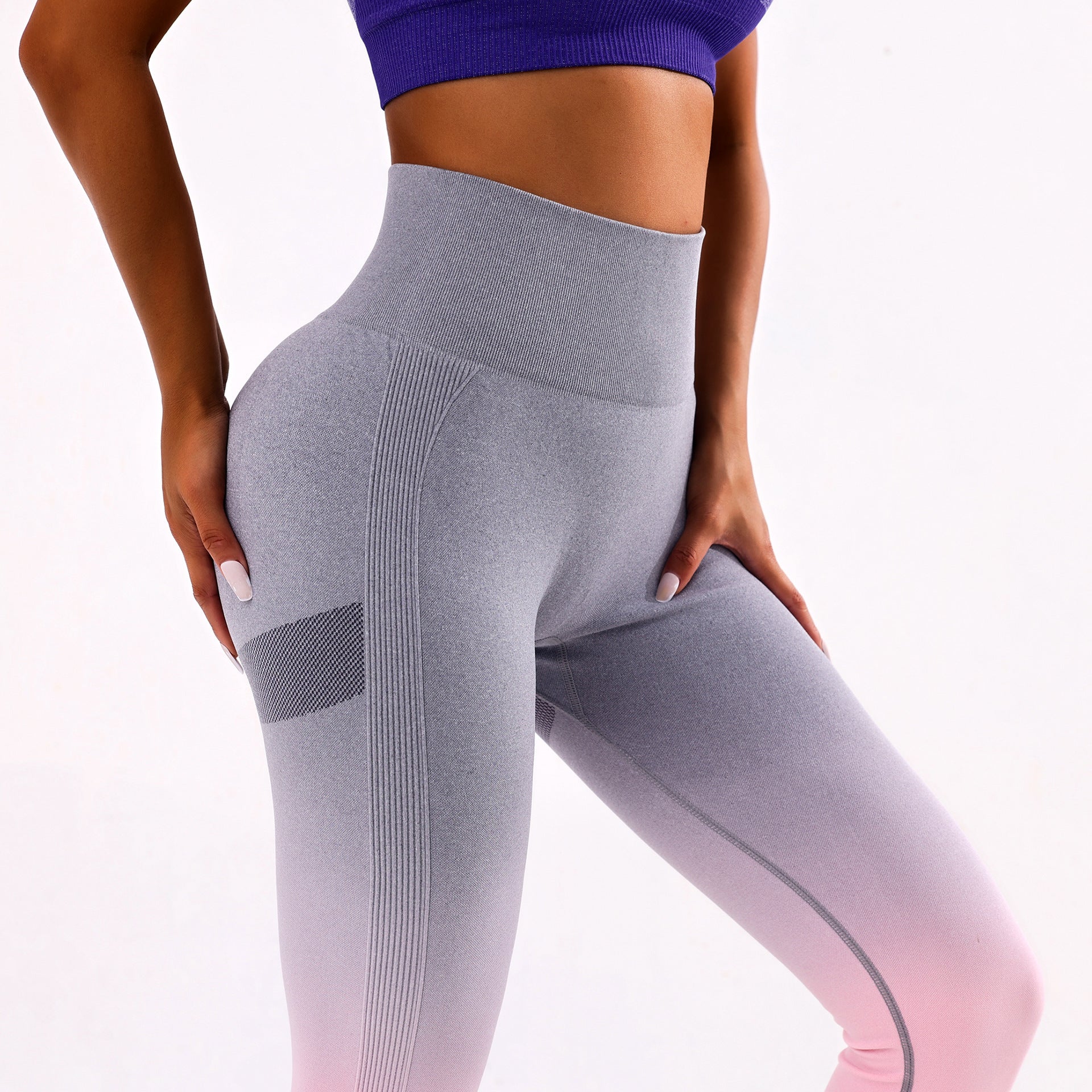 Lila Zen Women's Gradient Quick-Drying High-Waisted Yoga Pants