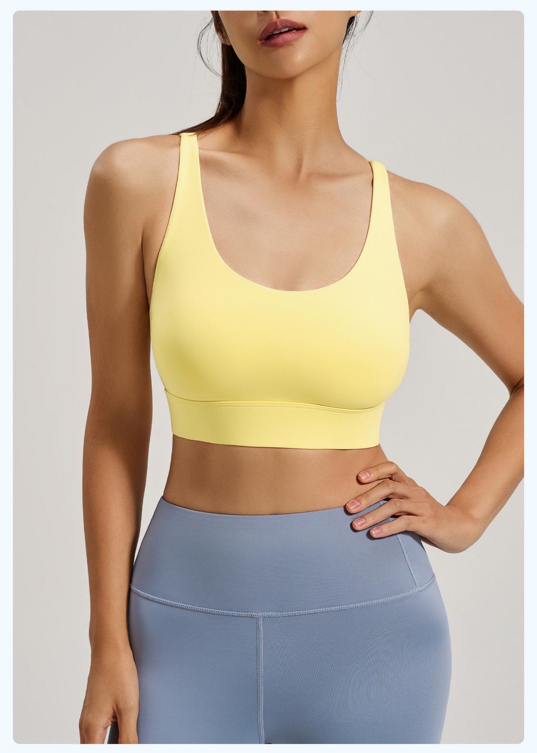 Lila Zen High-Strength Shock-Absorbing Cross-Back Sports Yoga Fitness Bra