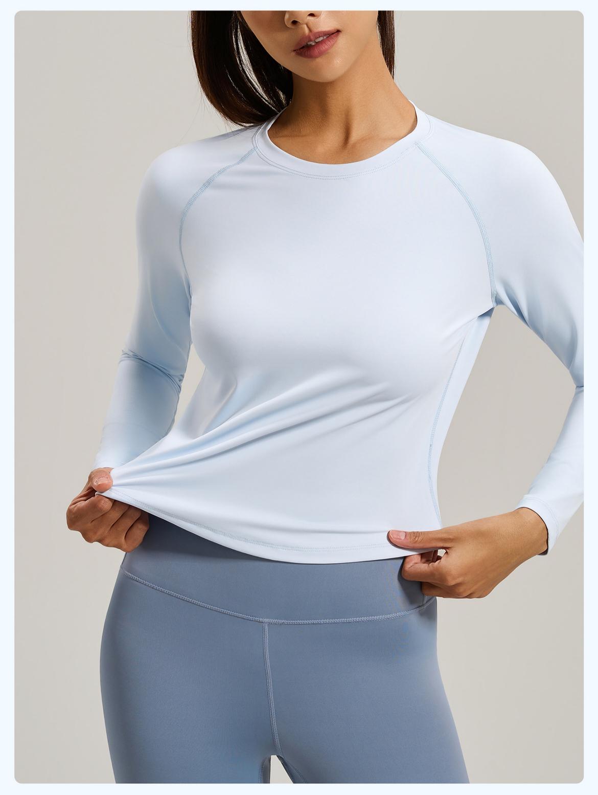 Lila Zen Women's Loose-fitting Mesh Back Long-sleeved Sports T-shirt