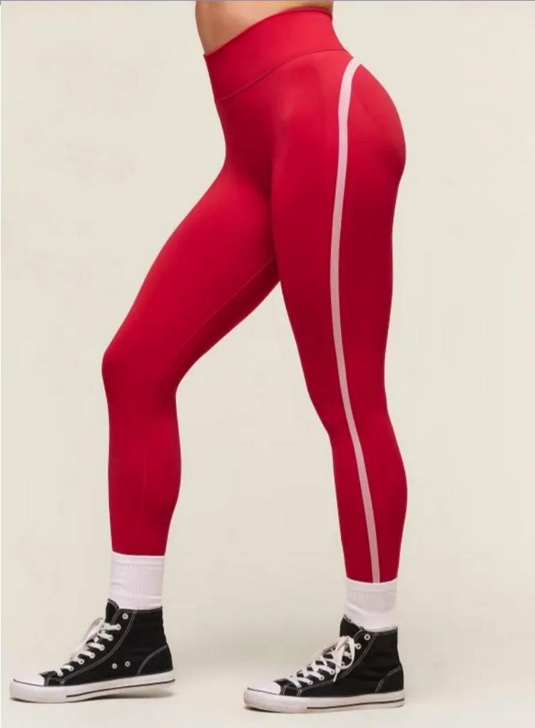 Lila Zen High-Waisted Hip-Lifting Color-Blocked Sports Yoga Pants Shark Pants