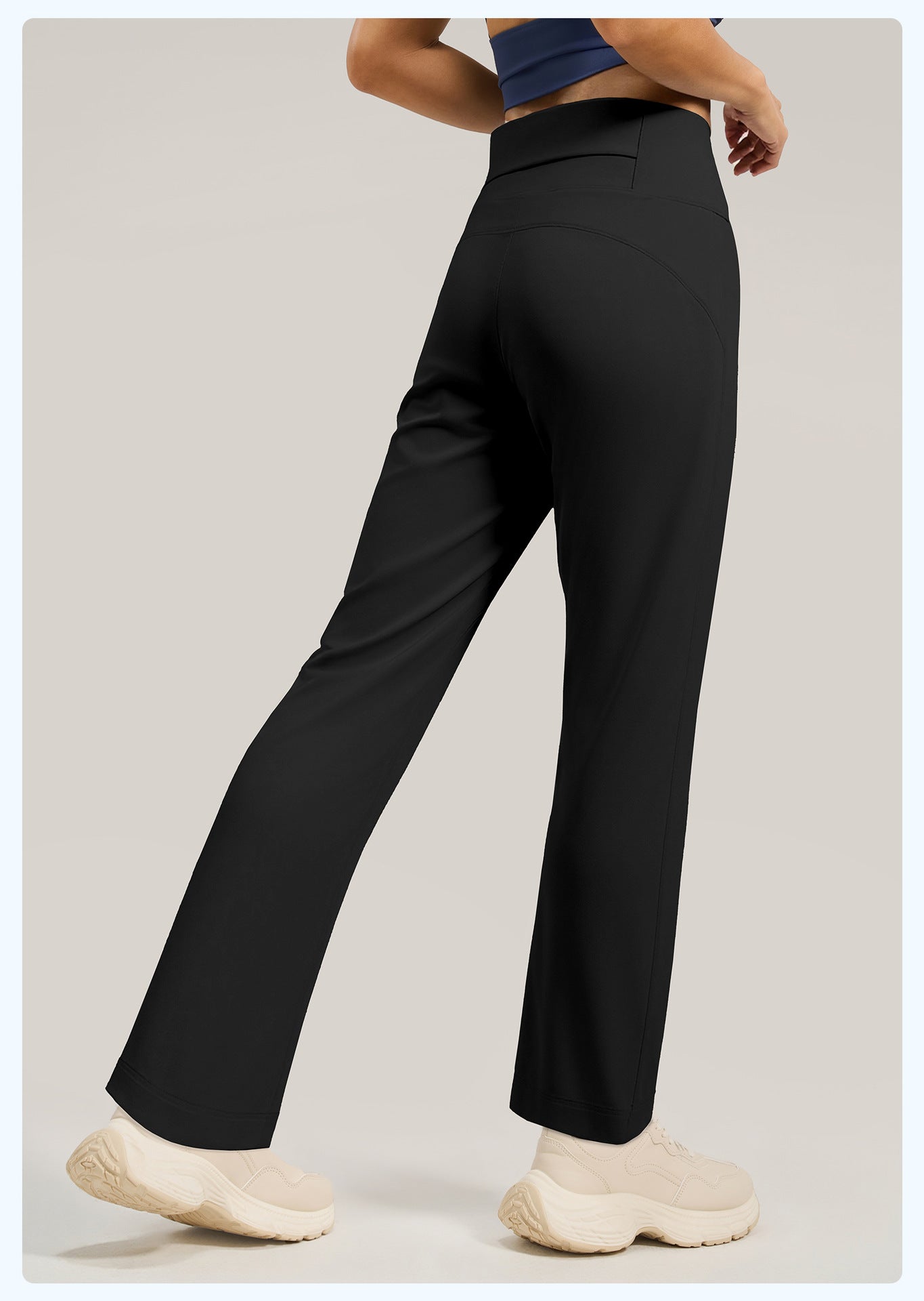 Lila Zen Loose-fitting Straight-leg Yoga Pants with Hidden Back Pockets