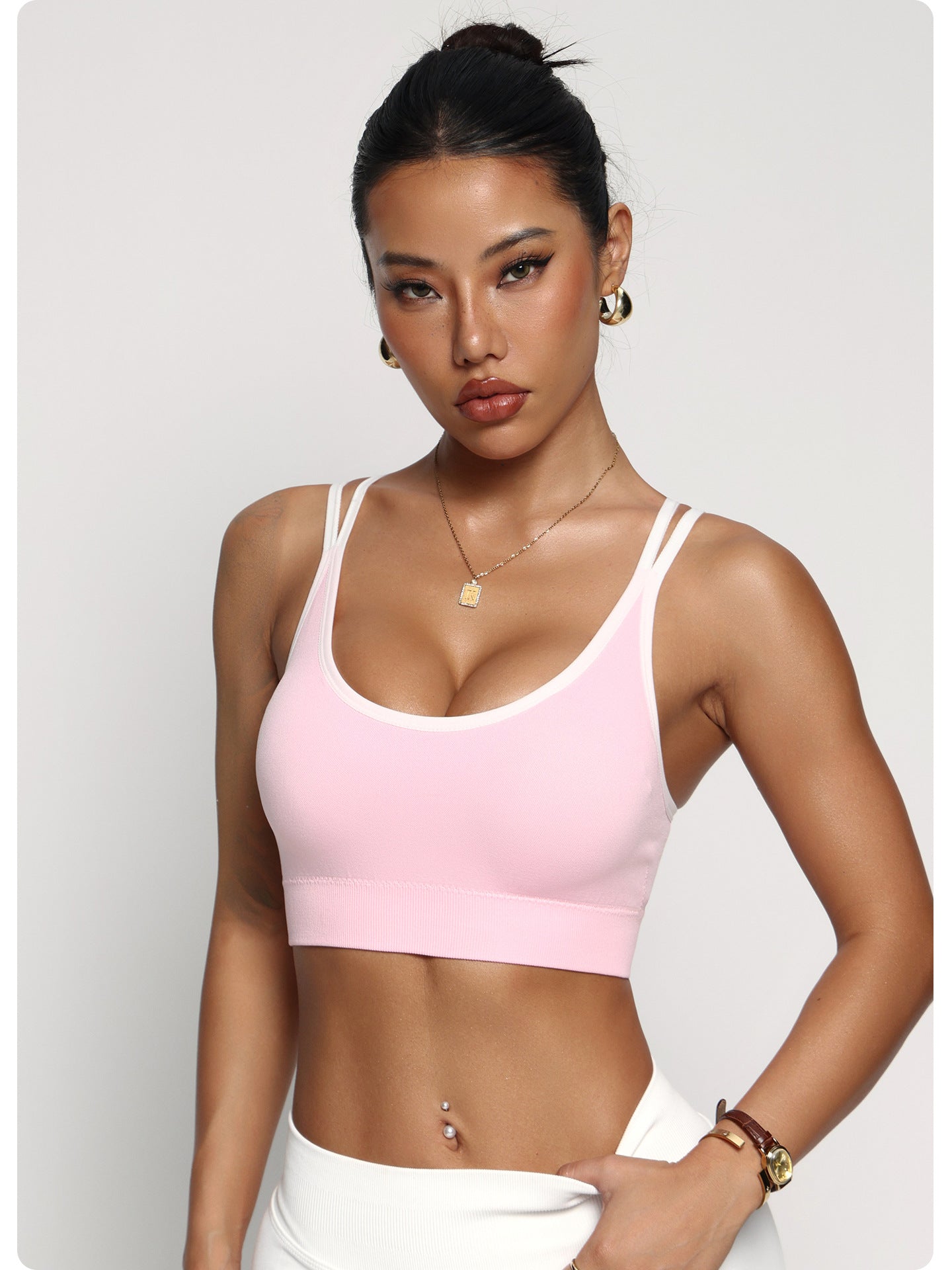 Lila Zen Padded Double Straps Crossback Yoga Dress