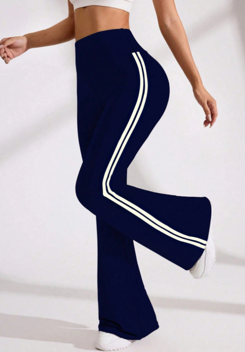 Lila Zen Side Striped High-Waisted Elastic Shaping Slimming Yoga Pants