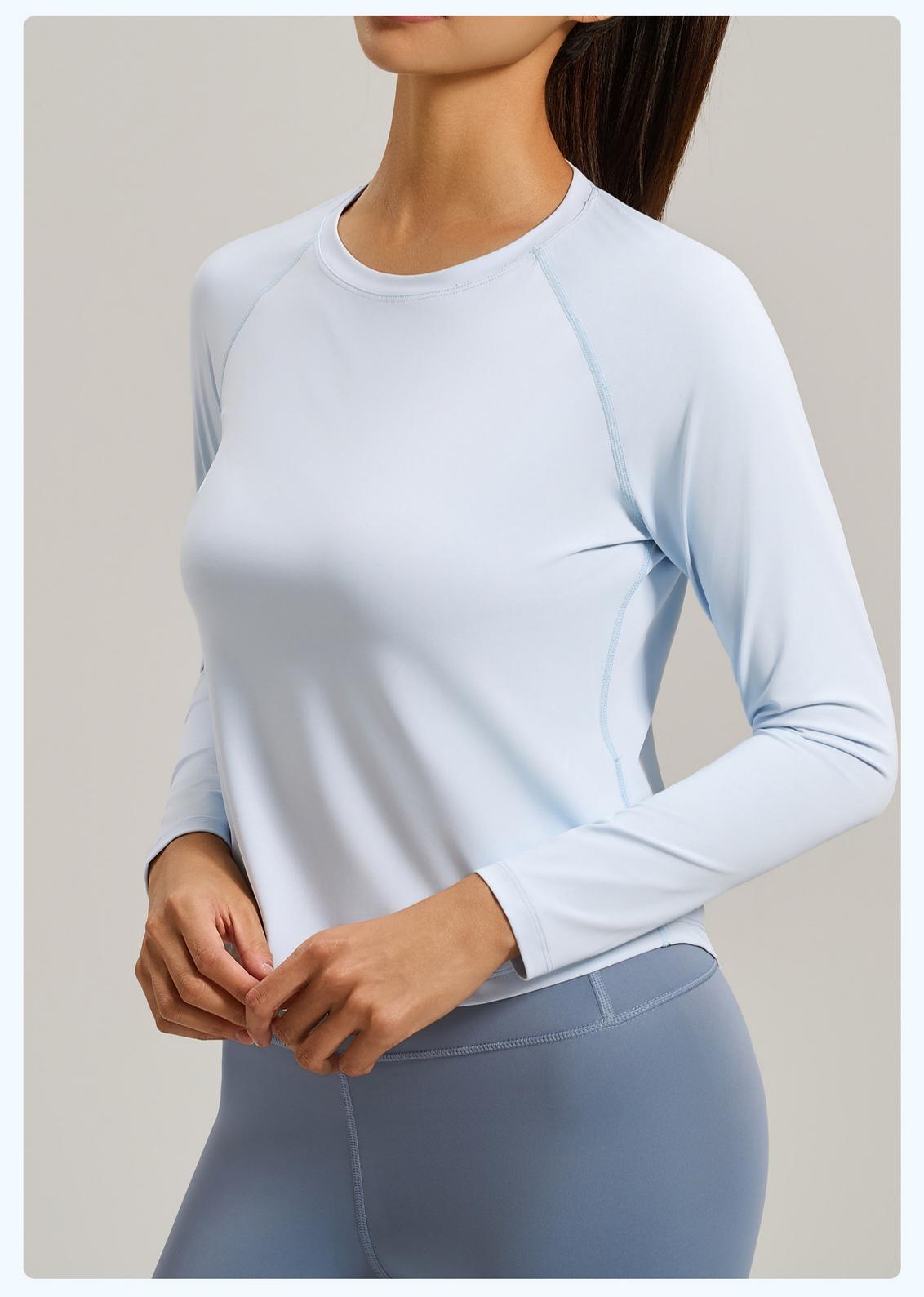 Lila Zen Women's Loose-fitting Mesh Back Long-sleeved Sports T-shirt