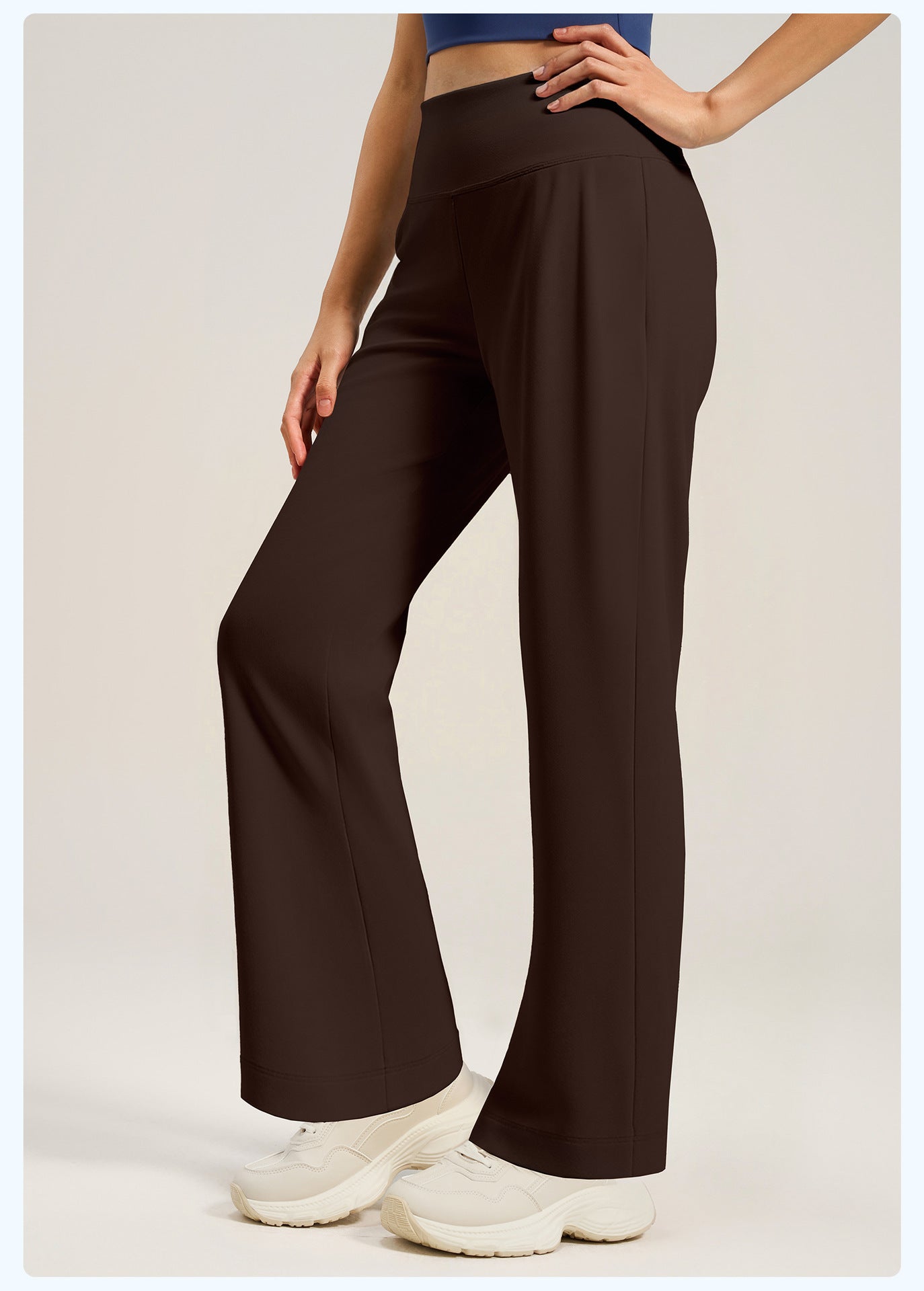 Lila Zen Loose-fitting Straight-leg Yoga Pants with Hidden Back Pockets