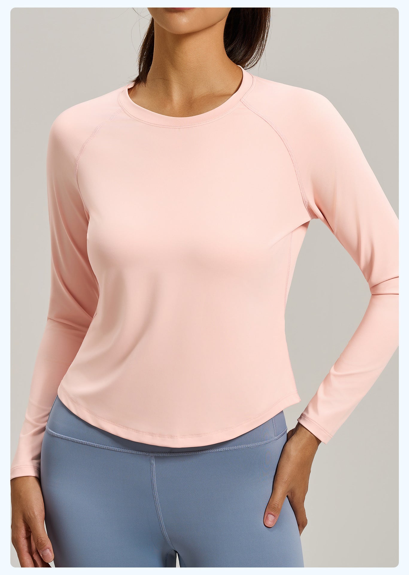 Lila Zen Women's Loose-fitting Mesh Back Long-sleeved Sports T-shirt