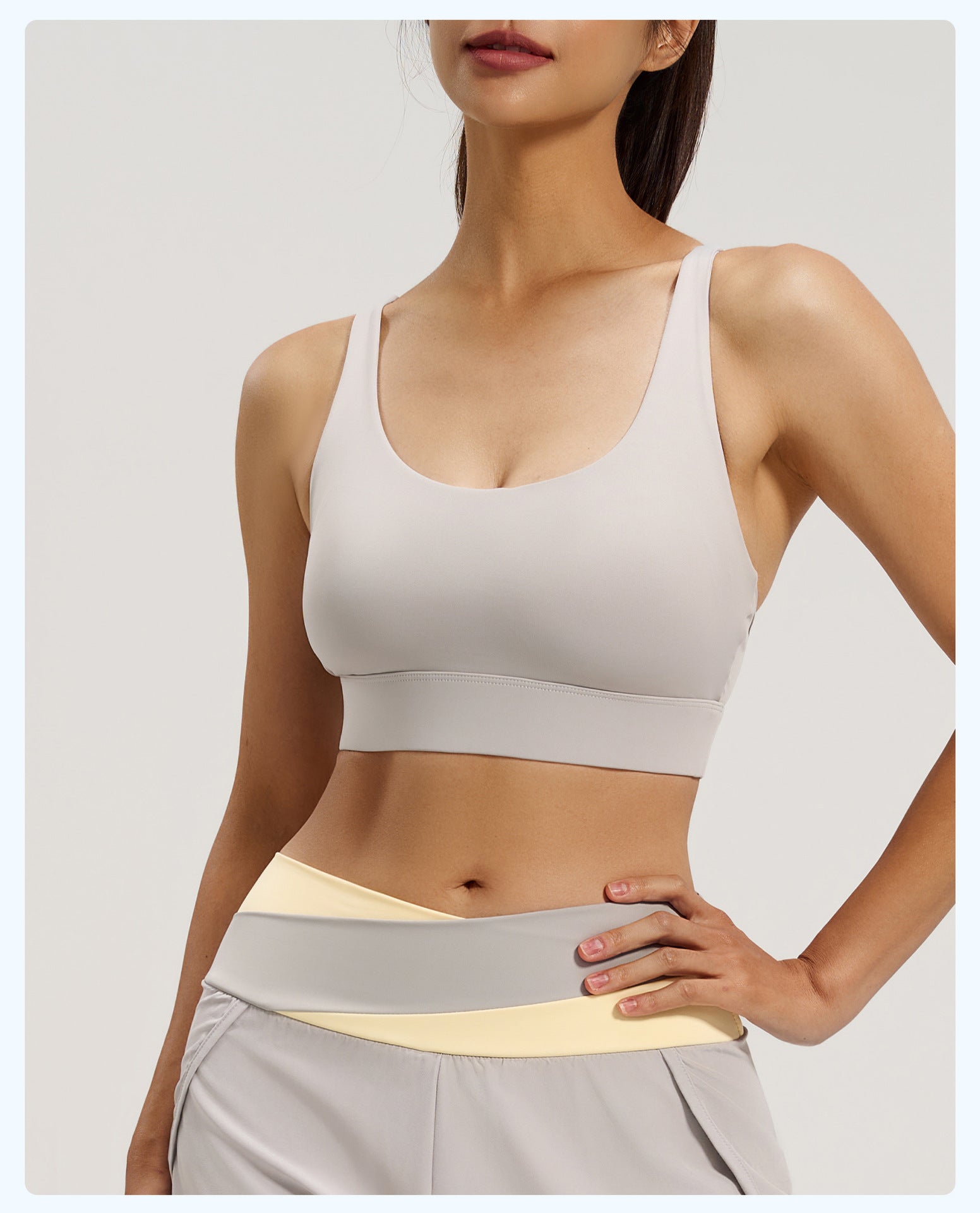 Lila Zen High-Strength Shock-Absorbing Cross-Back Sports Yoga Fitness Bra