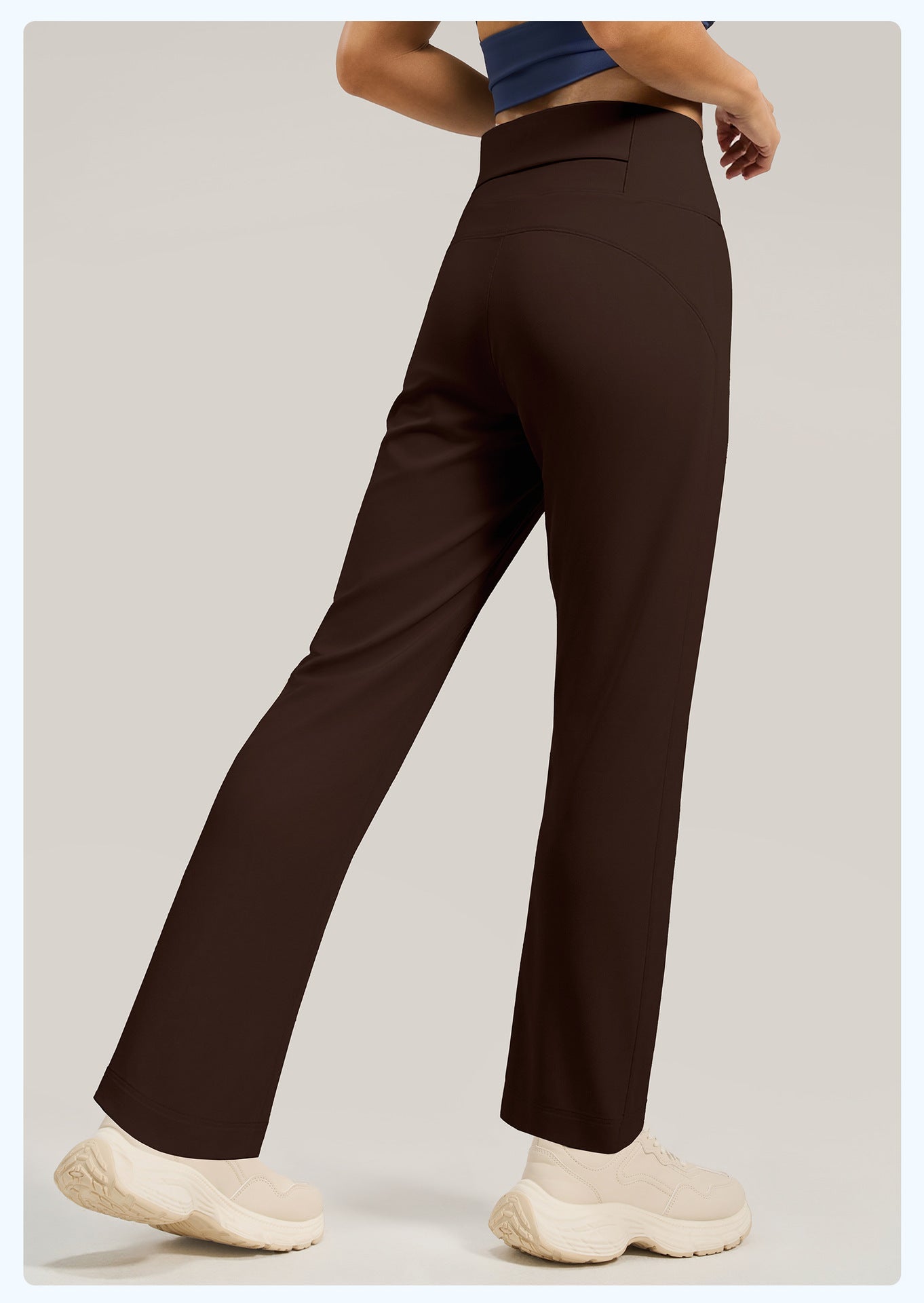 Lila Zen Loose-fitting Straight-leg Yoga Pants with Hidden Back Pockets