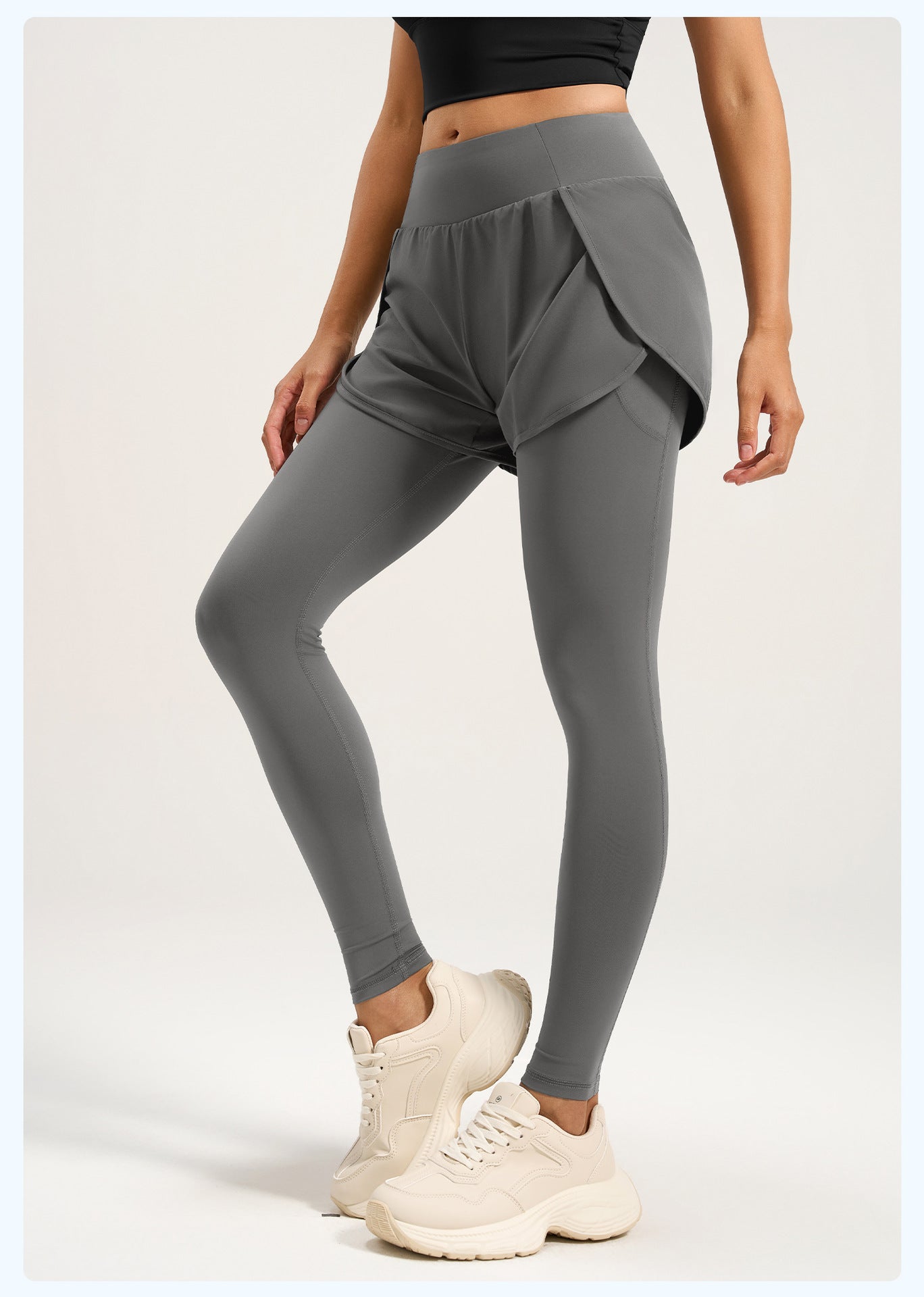 Lila Zen Women's Chic Two-Piece Yoga Pants with Hidden Pockets