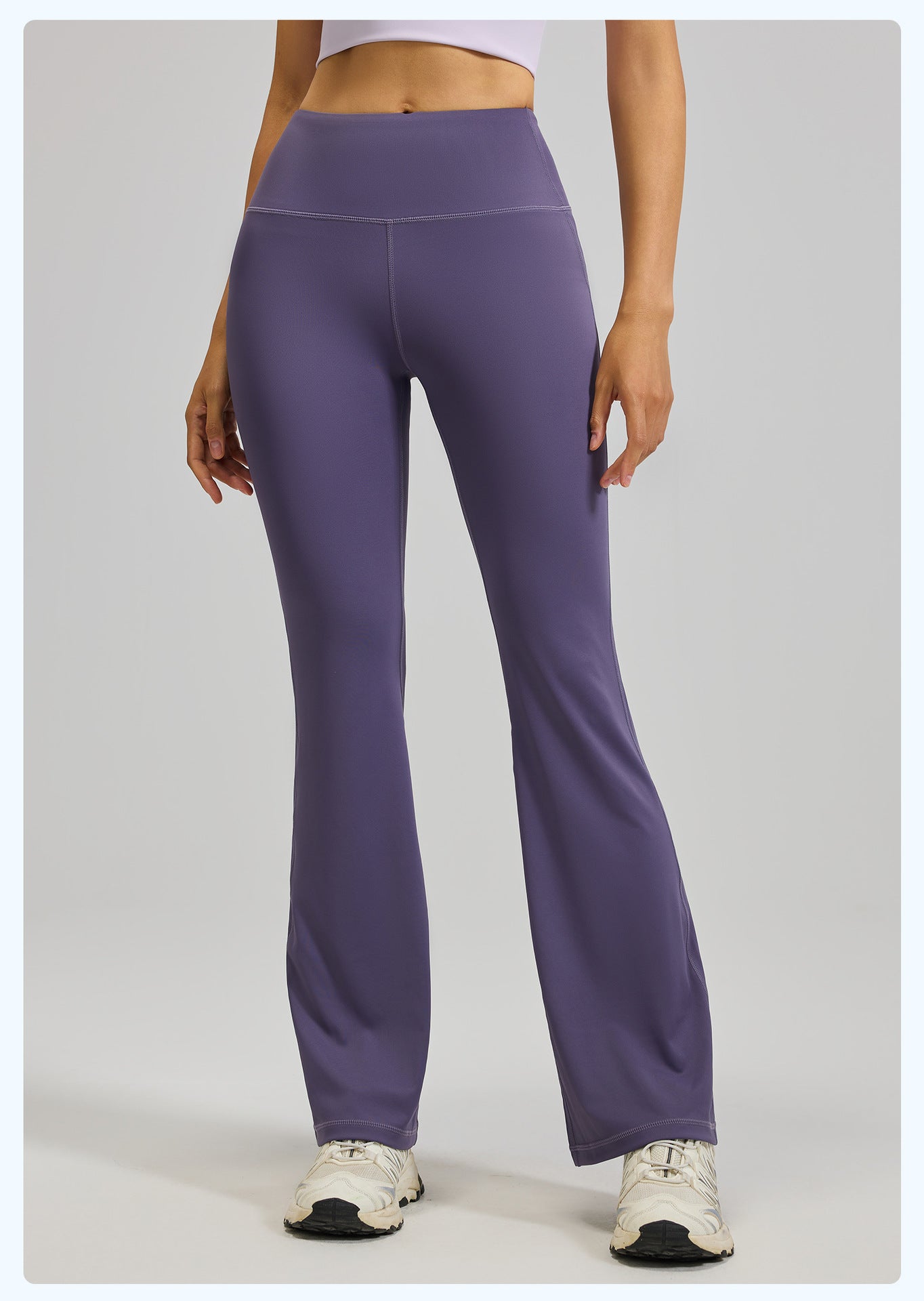 Lila Zen Women's High-Waisted Hip-Lifting Yoga Exercise Flare Pants