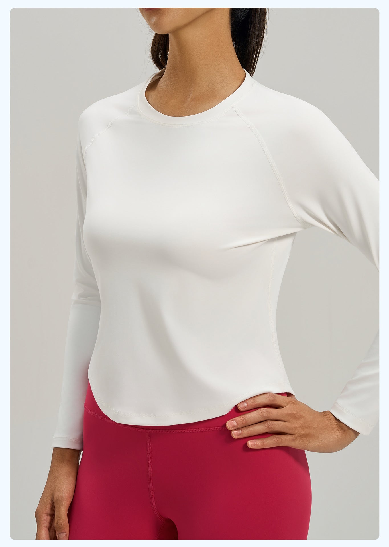 Lila Zen Women's Loose-fitting Mesh Back Long-sleeved Sports T-shirt
