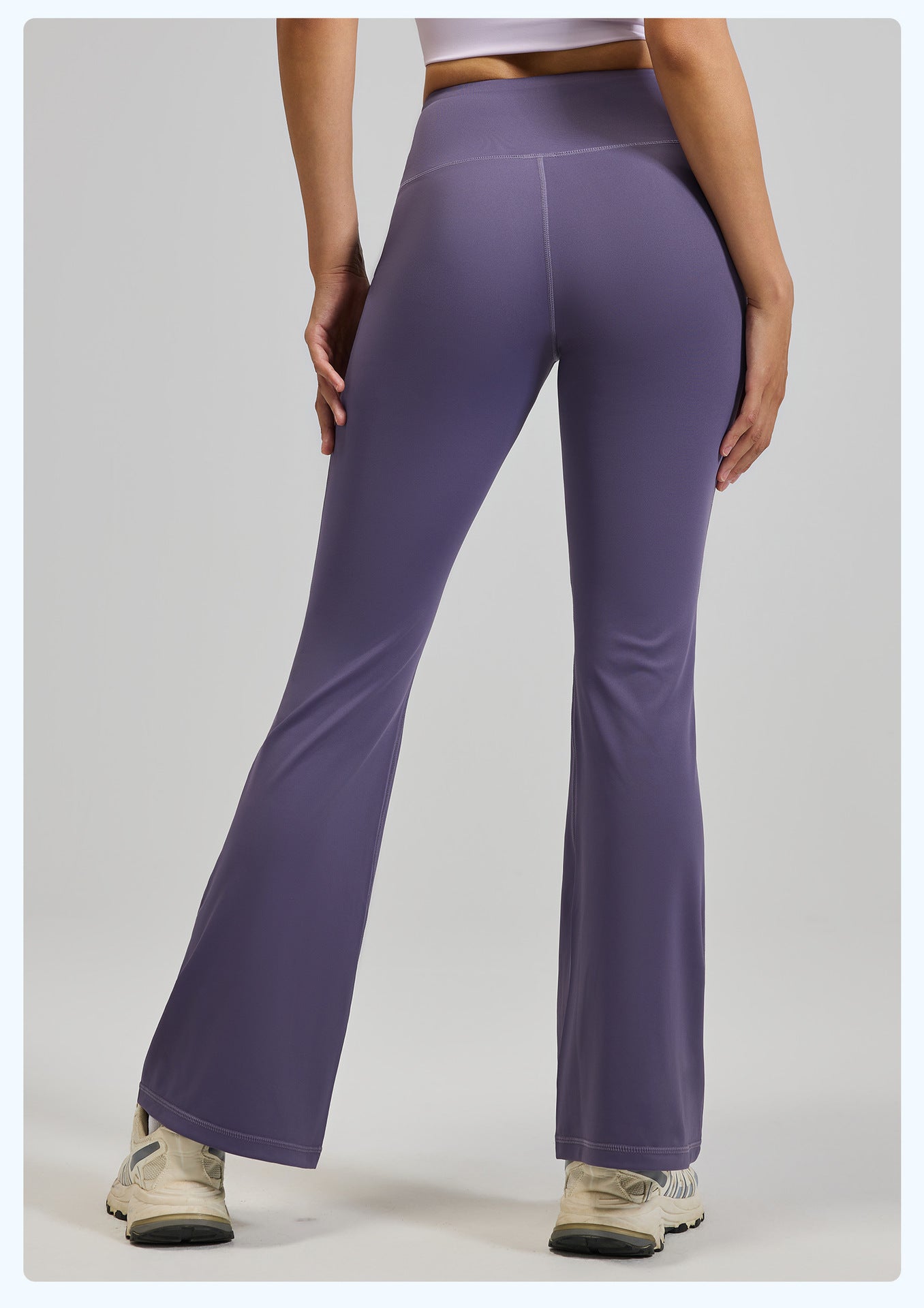 Lila Zen Women's High-Waisted Hip-Lifting Yoga Exercise Flare Pants