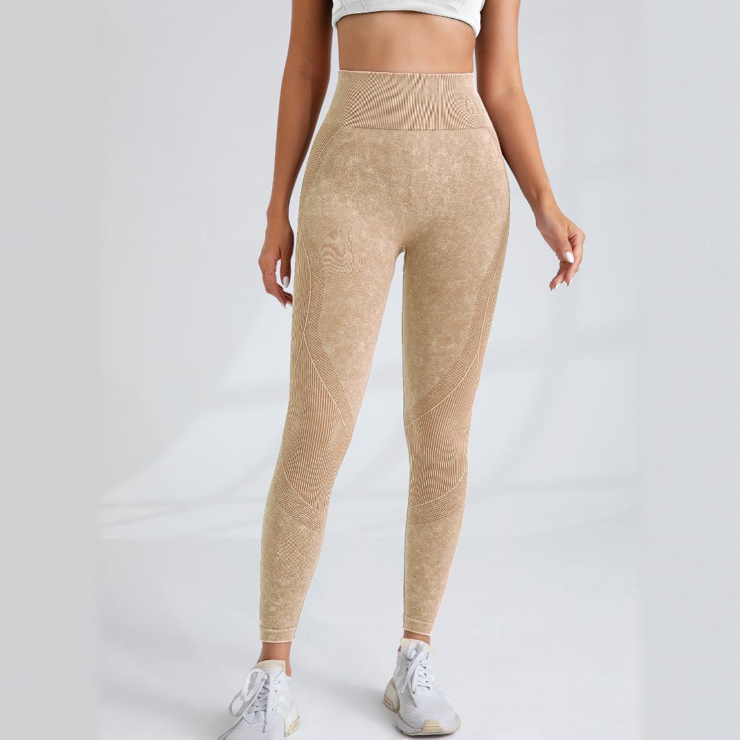 Lila Zen Women's Seamless Quick-Drying Hip-Lifting Slimming Waistband Letter Print Sports Yoga Pants