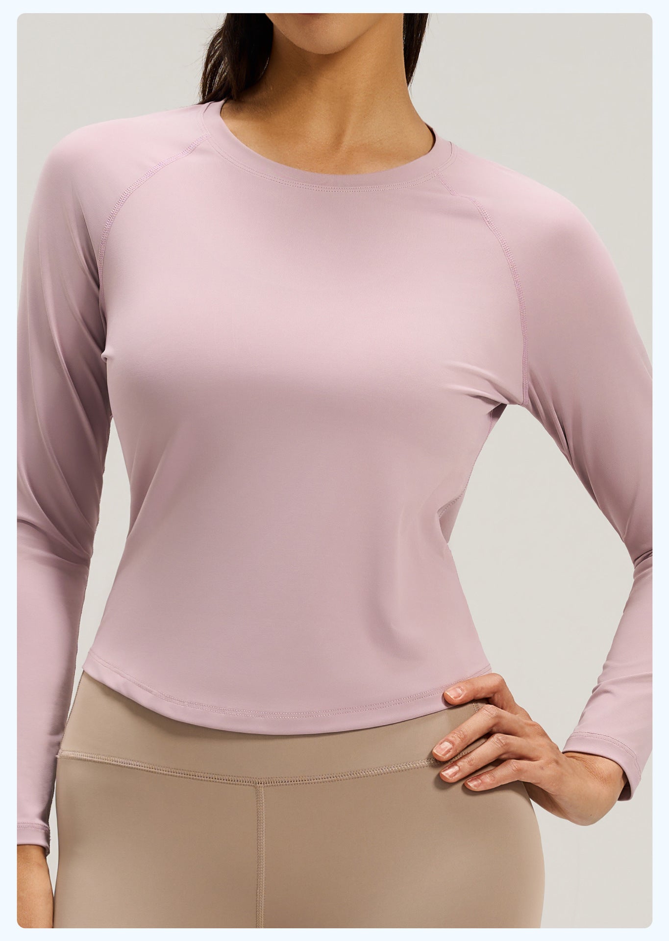 Lila Zen Women's Loose-fitting Mesh Back Long-sleeved Sports T-shirt