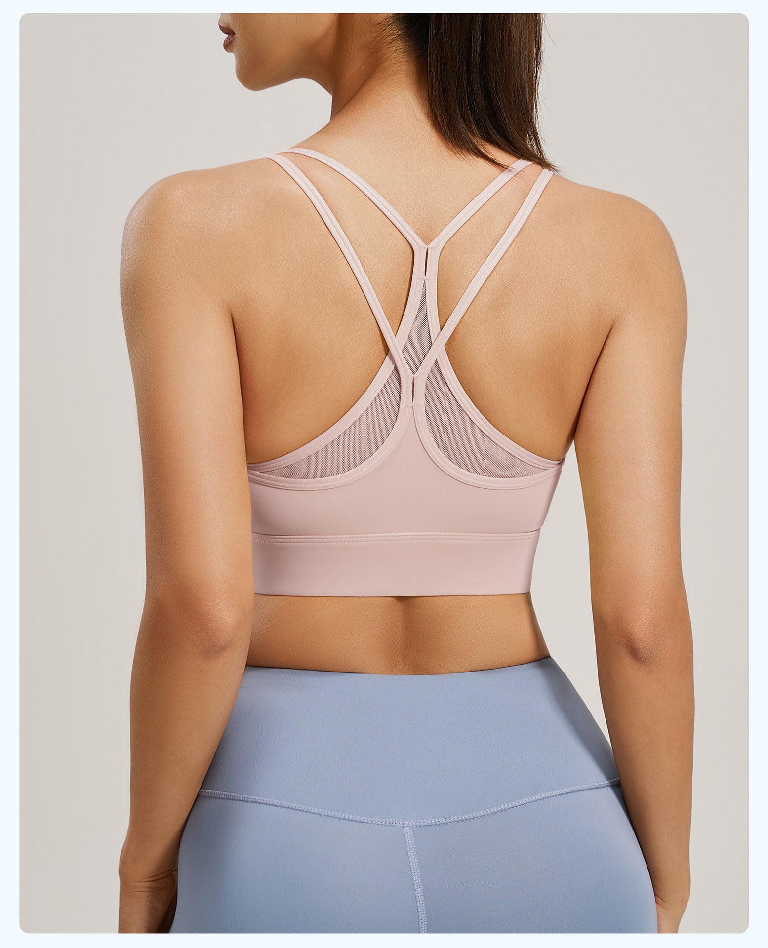 Lila Zen High-Strength Shock-Absorbing Cross-Back Sports Yoga Fitness Bra