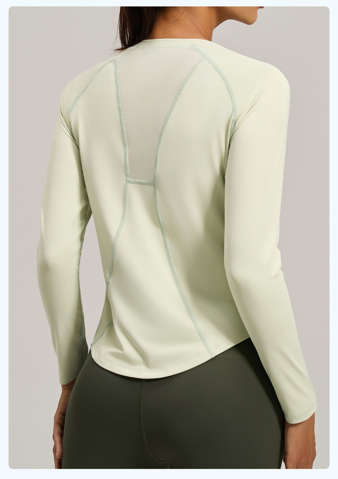 Lila Zen Women's Loose-fitting Mesh Back Long-sleeved Sports T-shirt