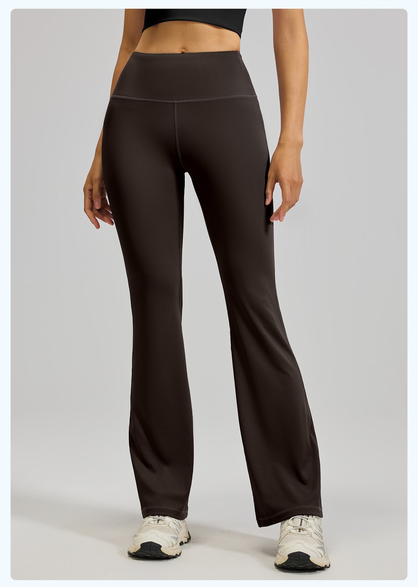 Lila Zen Women's High-Waisted Hip-Lifting Yoga Exercise Flare Pants