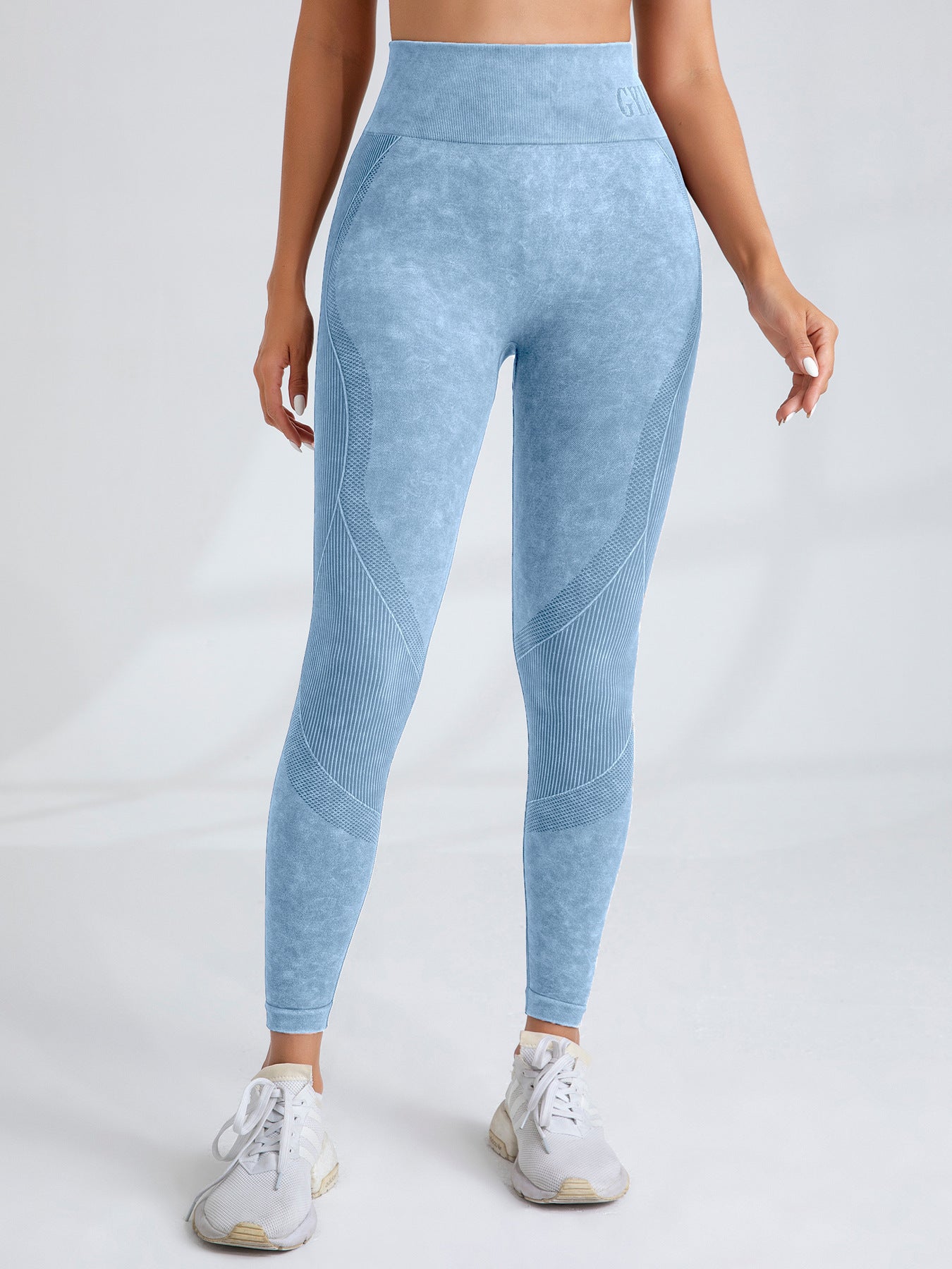 Lila Zen Women's Seamless Quick-Drying Hip-Lifting Slimming Waistband Letter Print Sports Yoga Pants