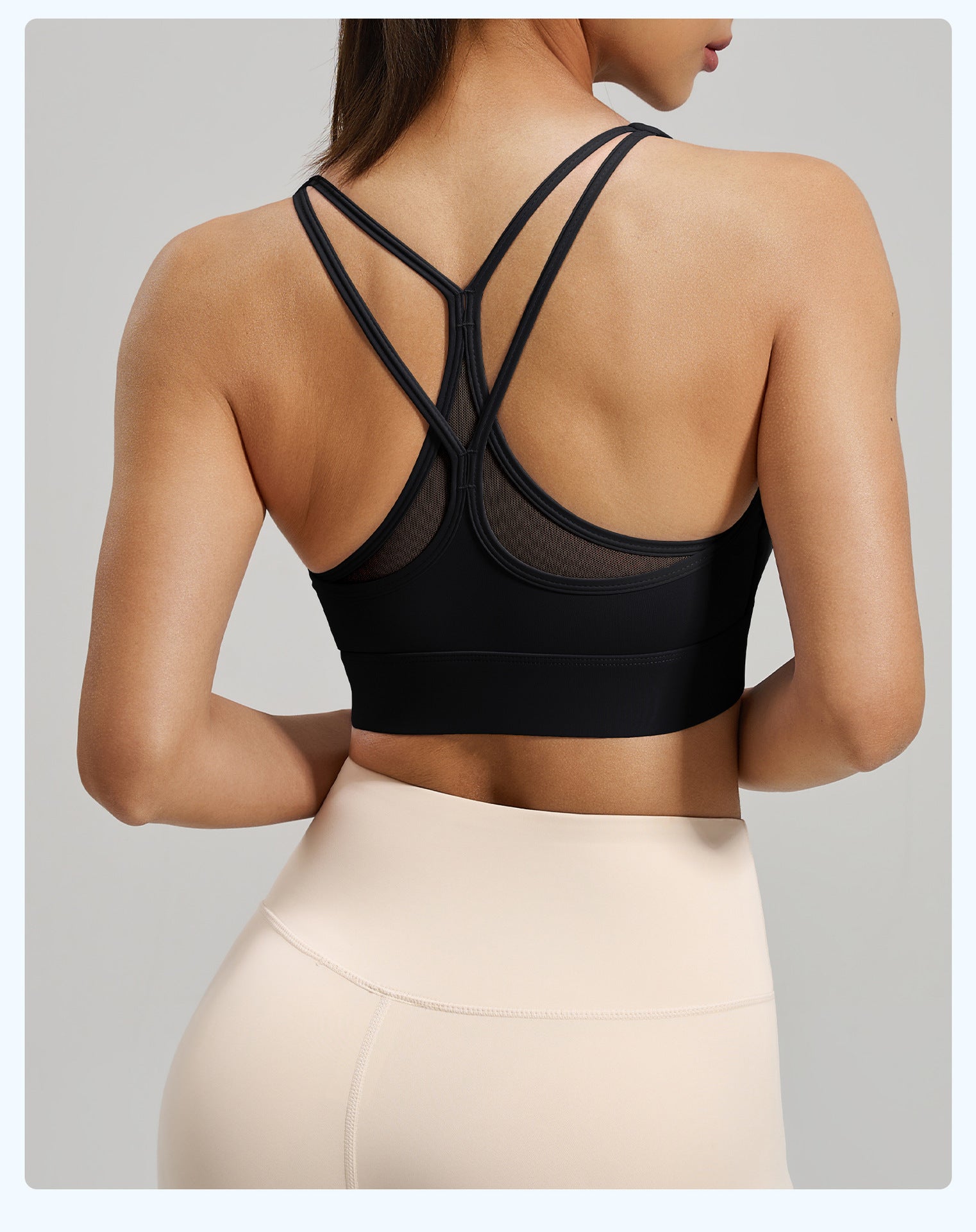 Lila Zen High-Strength Shock-Absorbing Cross-Back Sports Yoga Fitness Bra