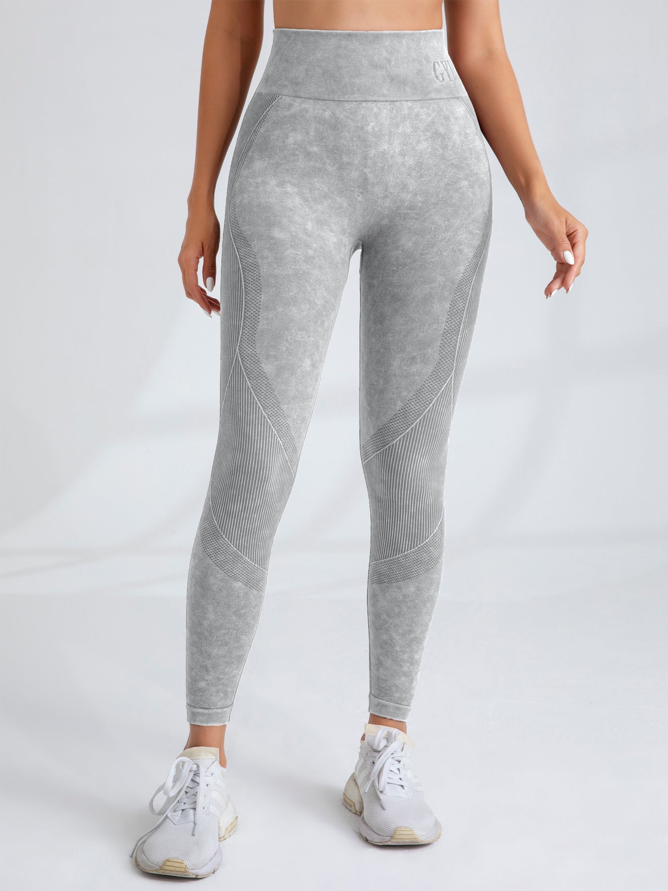 Lila Zen Women's Seamless Quick-Drying Hip-Lifting Slimming Waistband Letter Print Sports Yoga Pants