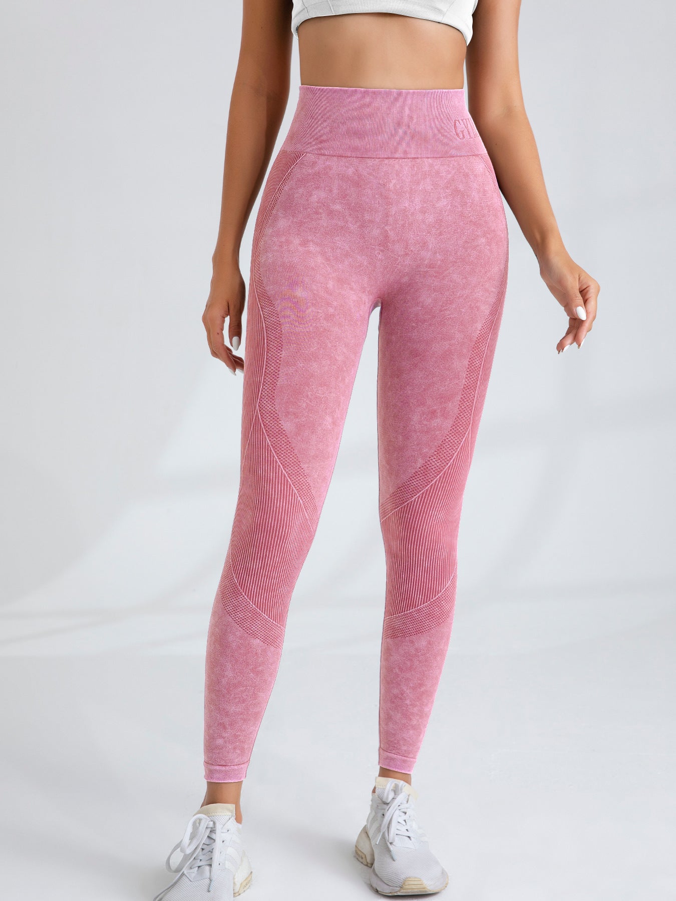 Lila Zen Women's Seamless Quick-Drying Hip-Lifting Slimming Waistband Letter Print Sports Yoga Pants