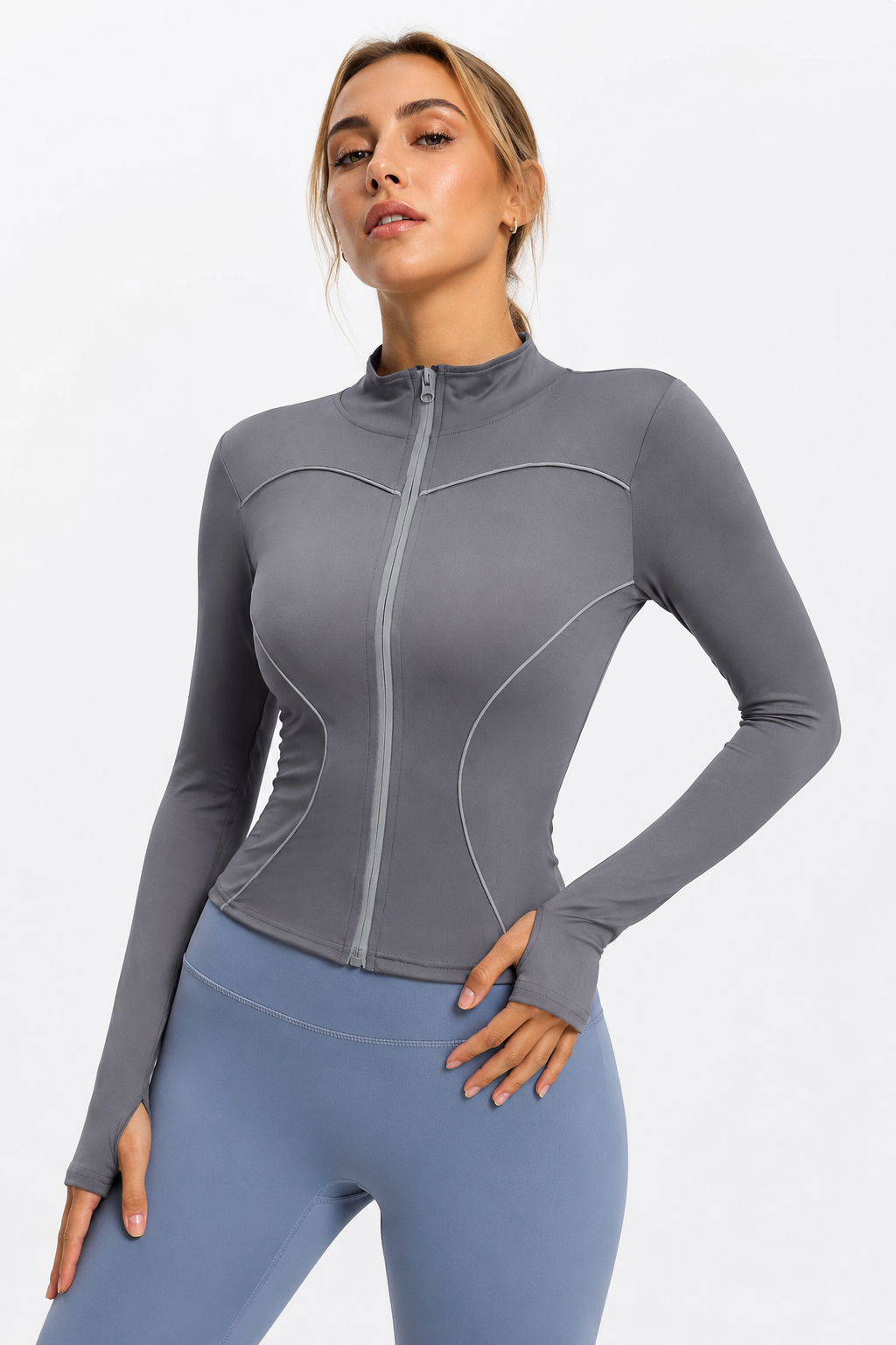 Lila Zen Women's Slim Fit Reflective Sports Jacket for Night Running
