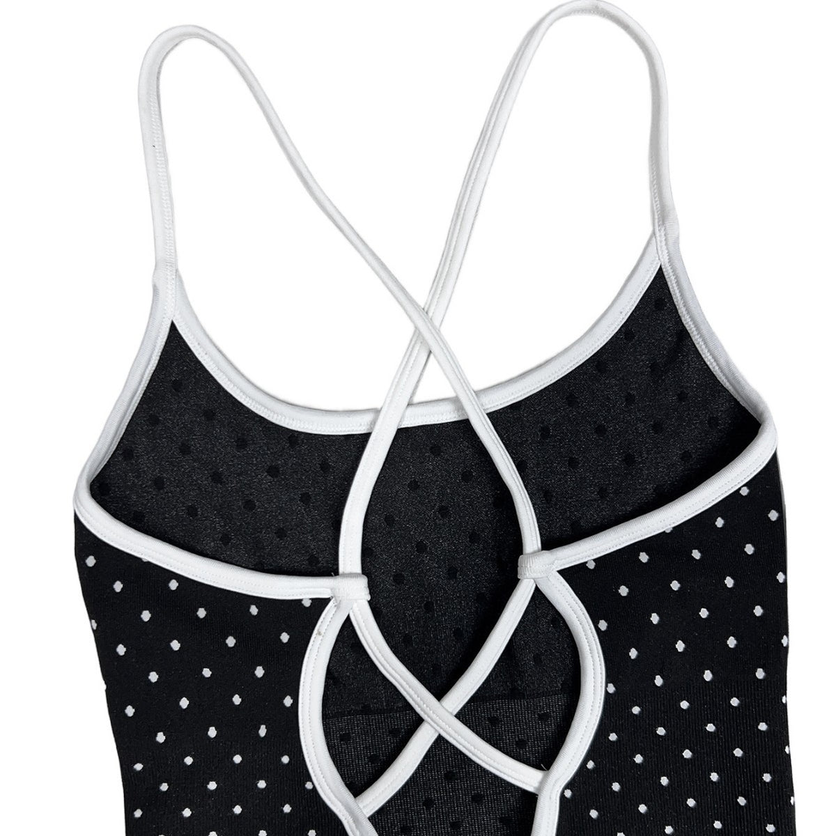 Women's Polka Dot Backless Yoga Jumpsuit - Strappy Sleeveless One-Piece Athletic Workout Bodysuit