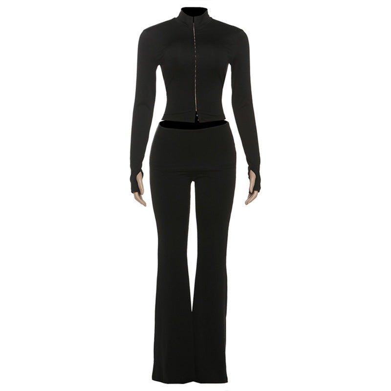 Burn It To The Ground High-Waisted Pants Set – Black